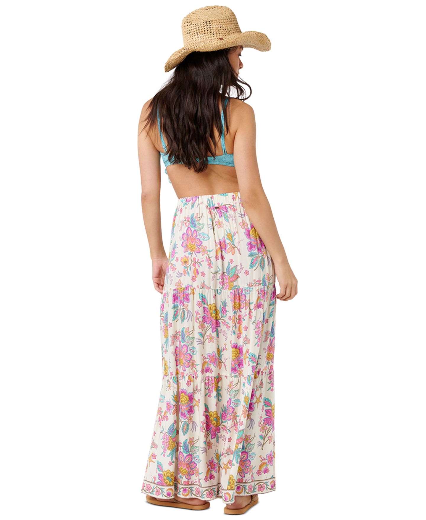 Женская юбка Rip Curl Half Moon Bay Button Through Maxi, цвет: Разноцветный — фото 4
