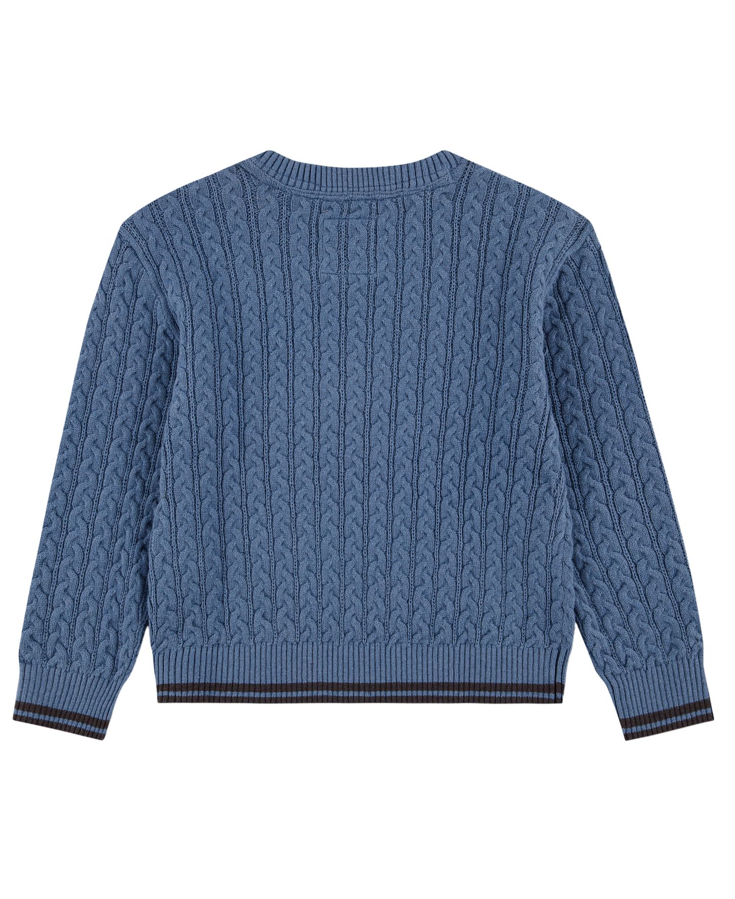 Свитер abercrombie kids Cableknit Crewneck Sweater для мальчиков-малышей, цвет: Синий — фото 2