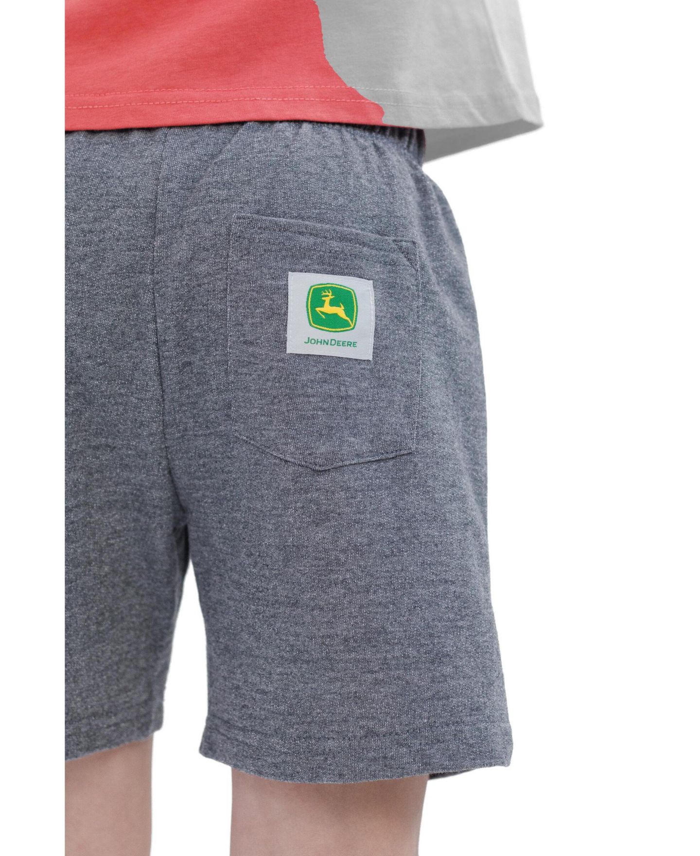 Комплект John Deere 2-Piece T-Shirt and Shorts Set для мальчиков, цвет: Красный меланжевый серый — фото 3