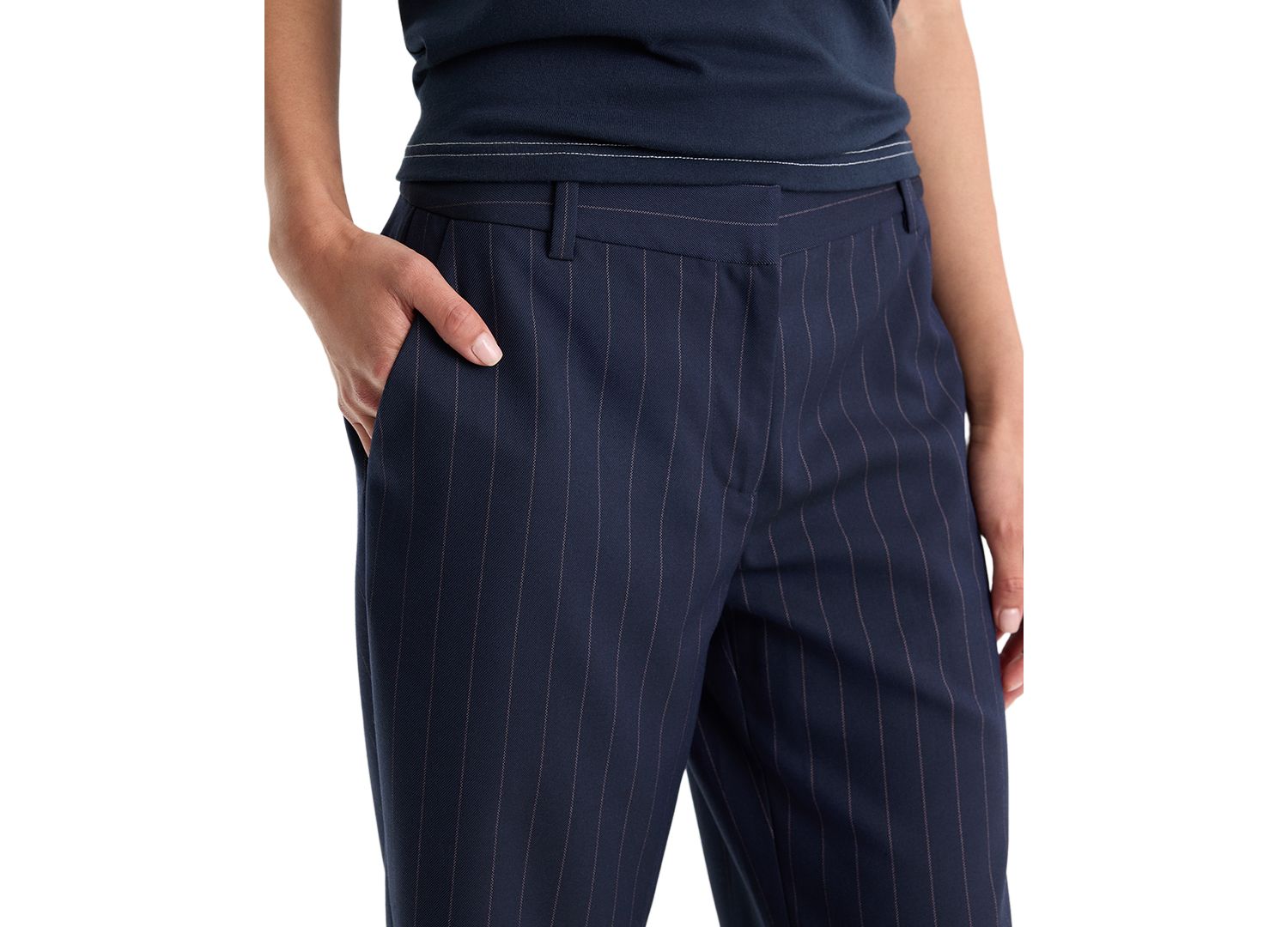 Women's Low-Rise Relaxed Straight-Leg Pants