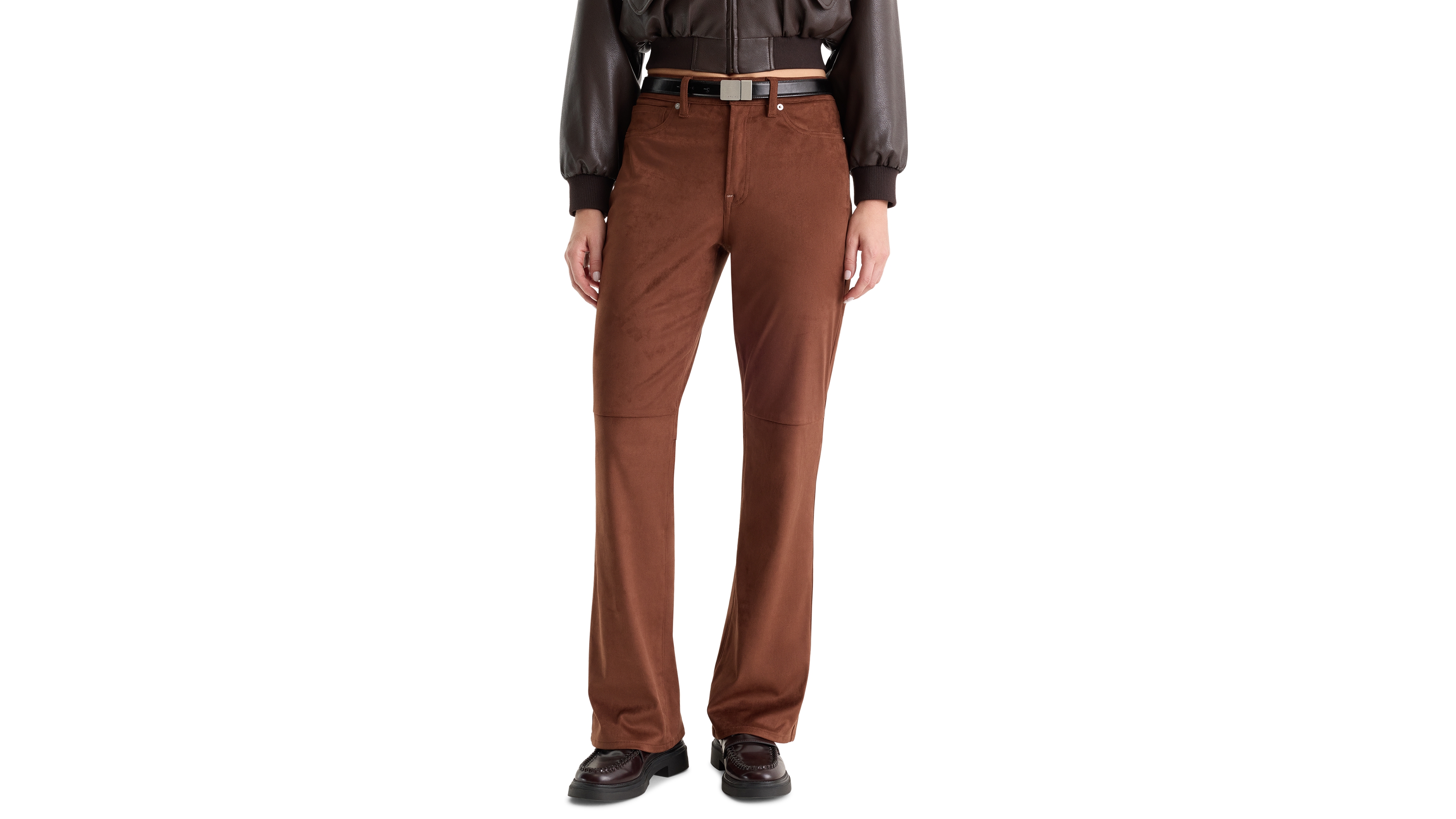 Good American Women's High-Rise Palazzo Wide-Leg Ankle Pants