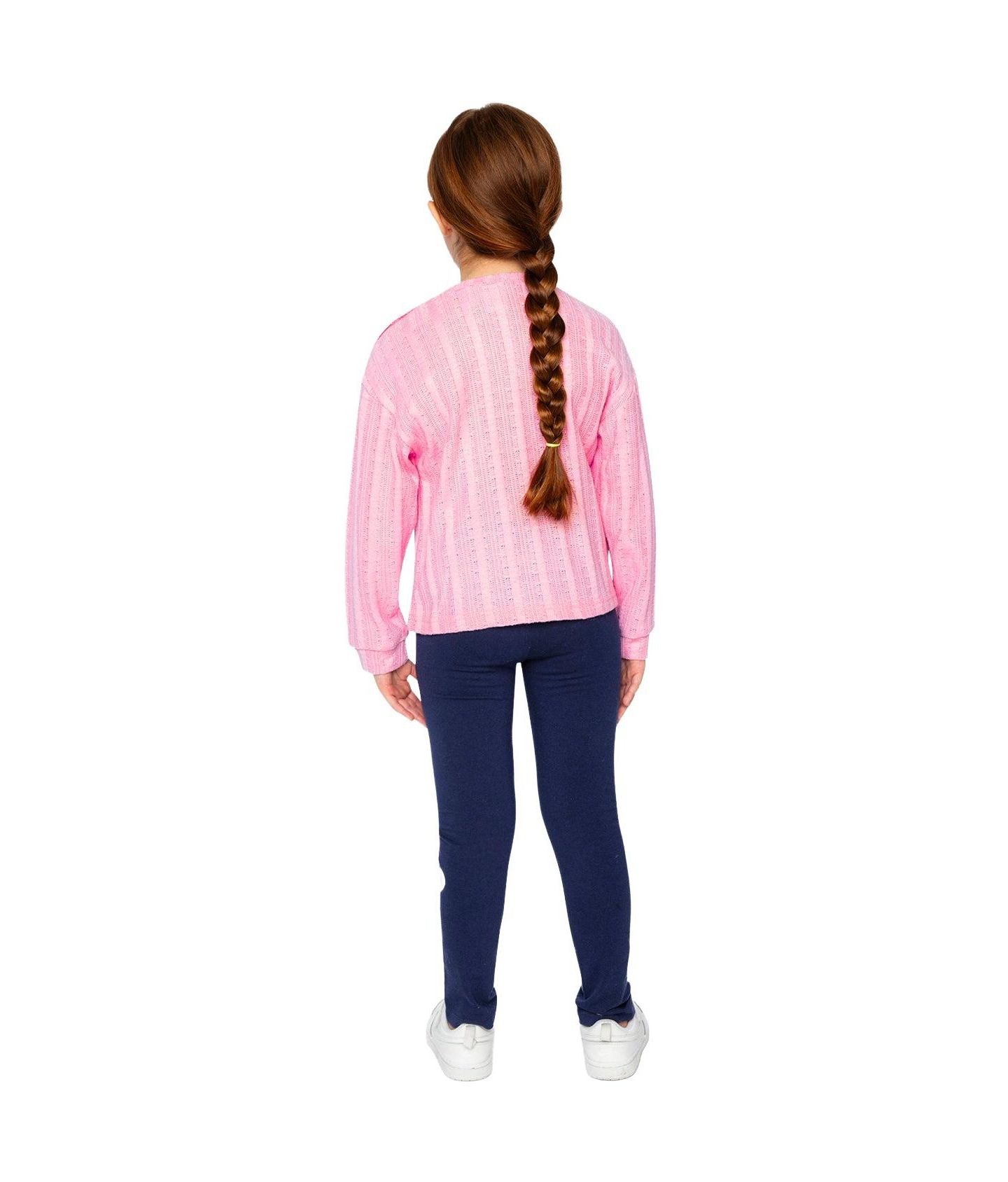 Леггинсы Deux par Deux Cotton Leggings Pant для девочек, цвет: Тёмный синий — фото 4