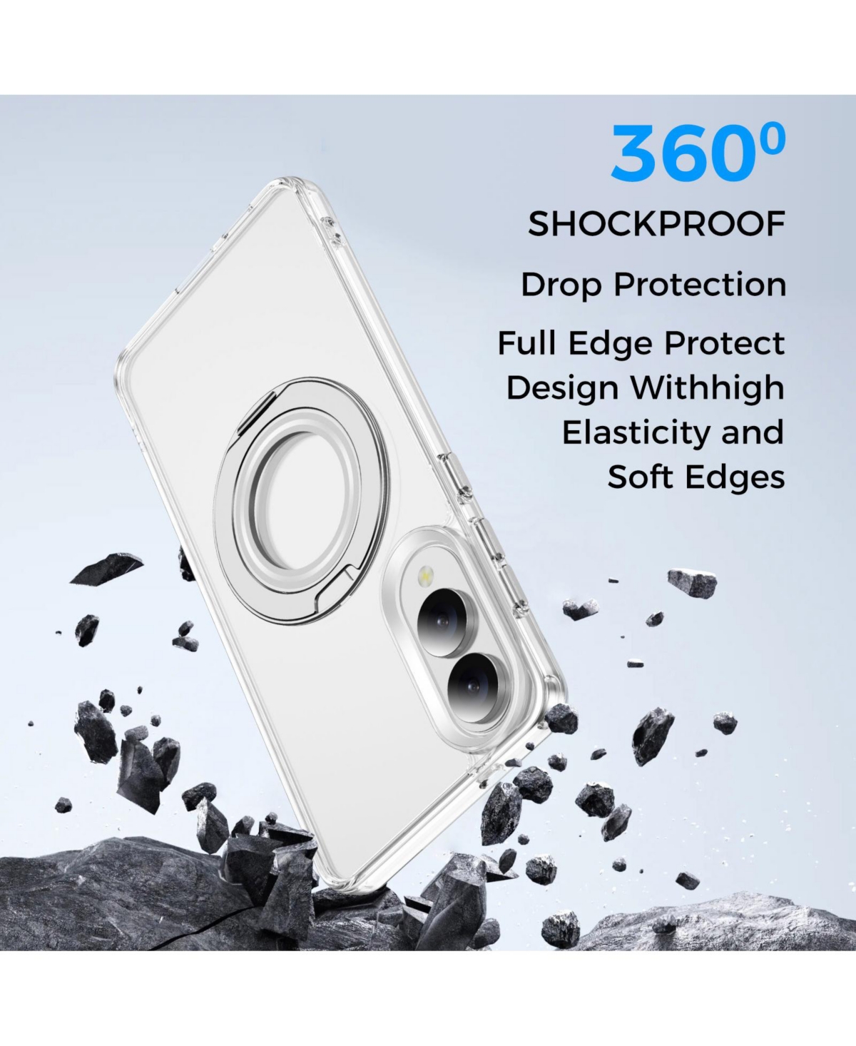 Alpha Digital SAMSUNGGalaxy S25 Series Case: Magnetic Ring Stand, Shockproof
