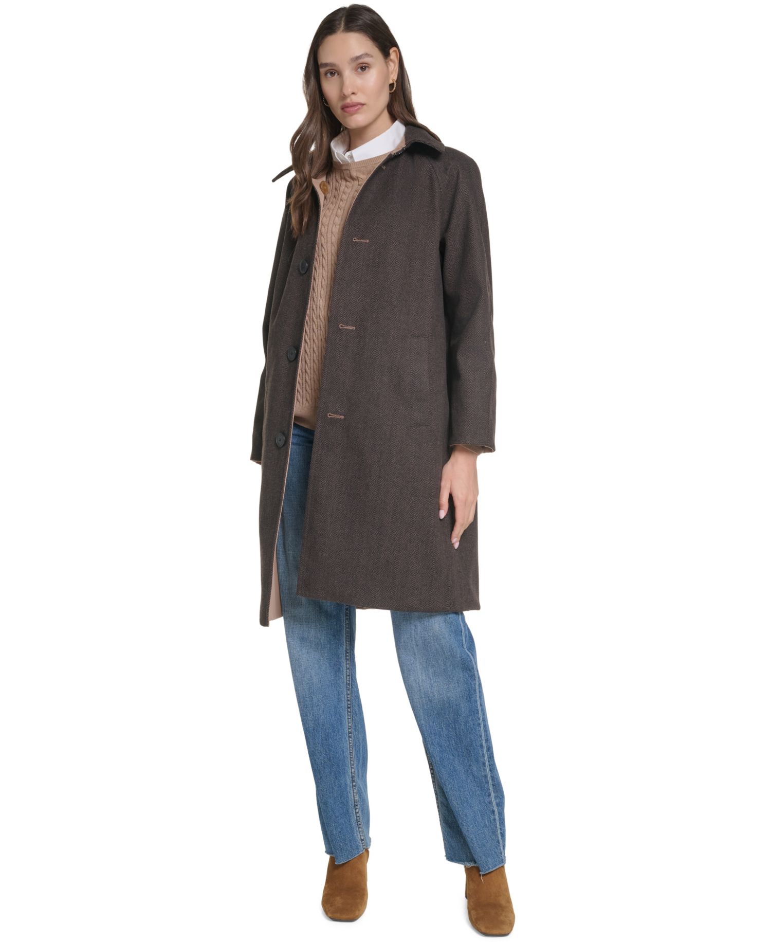 Women's Reversible Balmaccan Coat