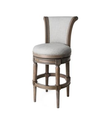 Pullman Swivel Upholstered Bar Stool with High Back