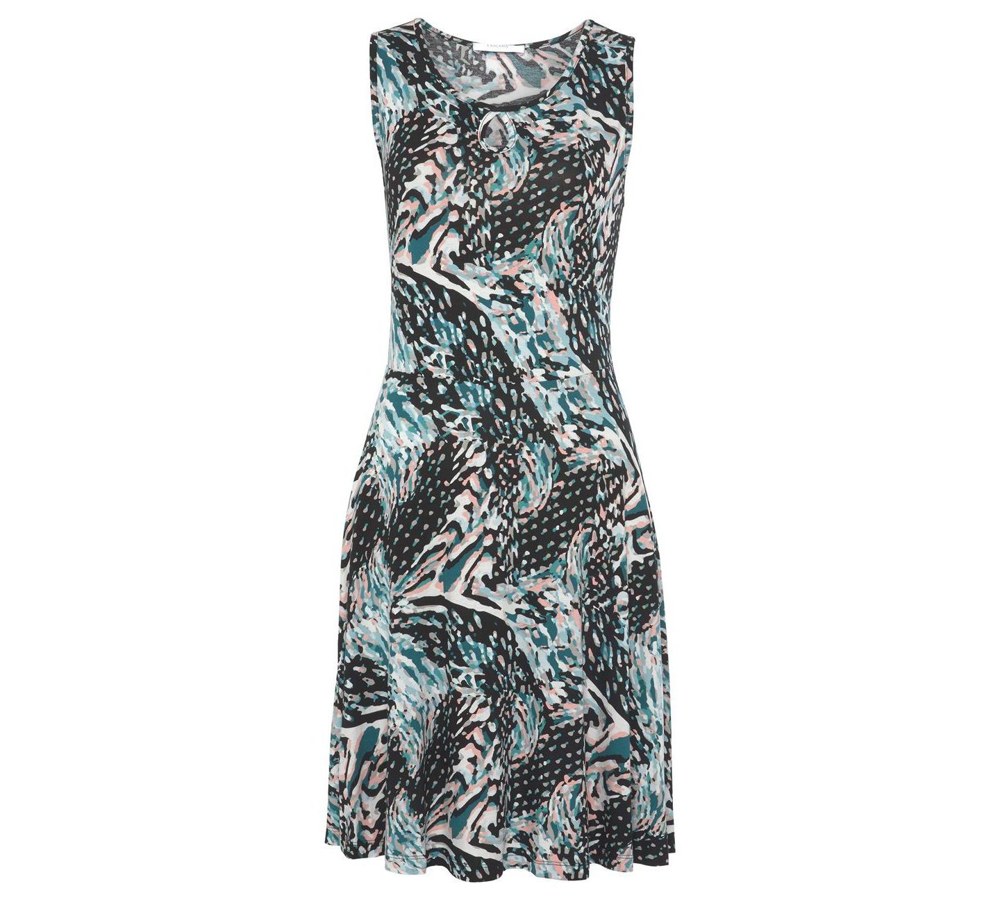 Женское платье LASCANA Viscose Printed Keyhole Fit-and-Flare Short — фото 4
