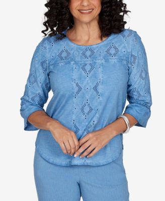 Women's Provence Center Diamond Tonal Applique Top