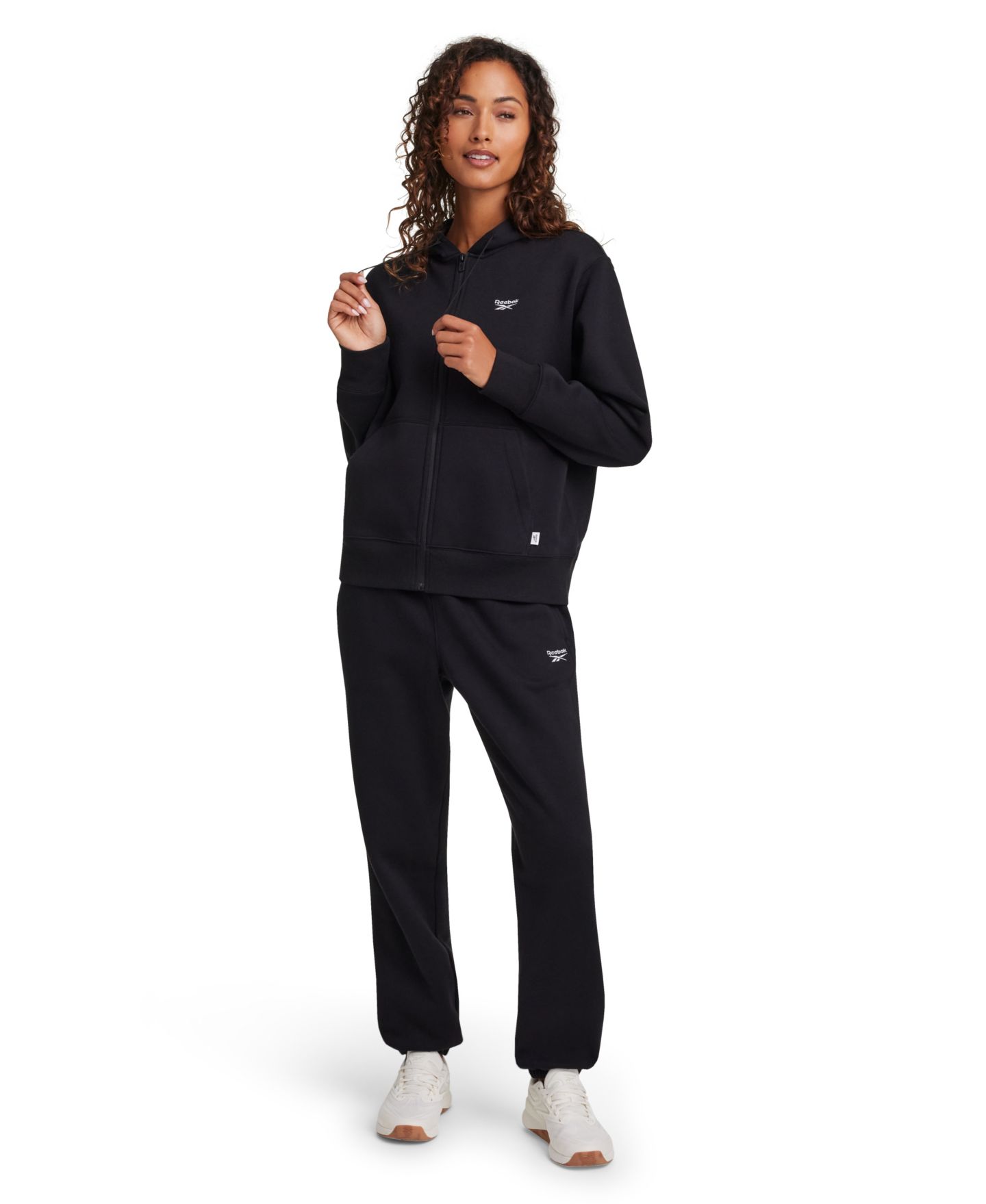 Женский свитшот Reebok Vector Full-Zip, цвет: Чёрный — фото 6