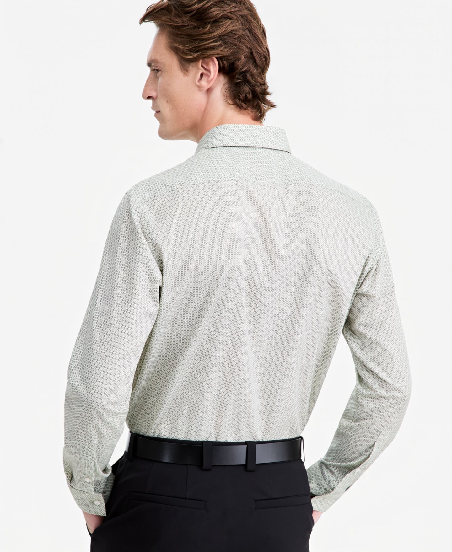 Мужская рубашка Hugo Boss HUGO by Valerio Modern-Fit Dress Shirt, цвет: Зелёный — фото 2