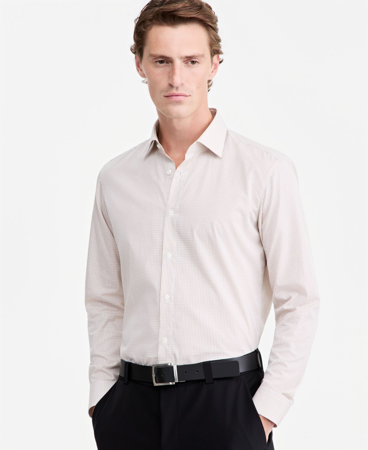 HUGO by Men's Valerio Modern-Fit Patterned Dress Shirt