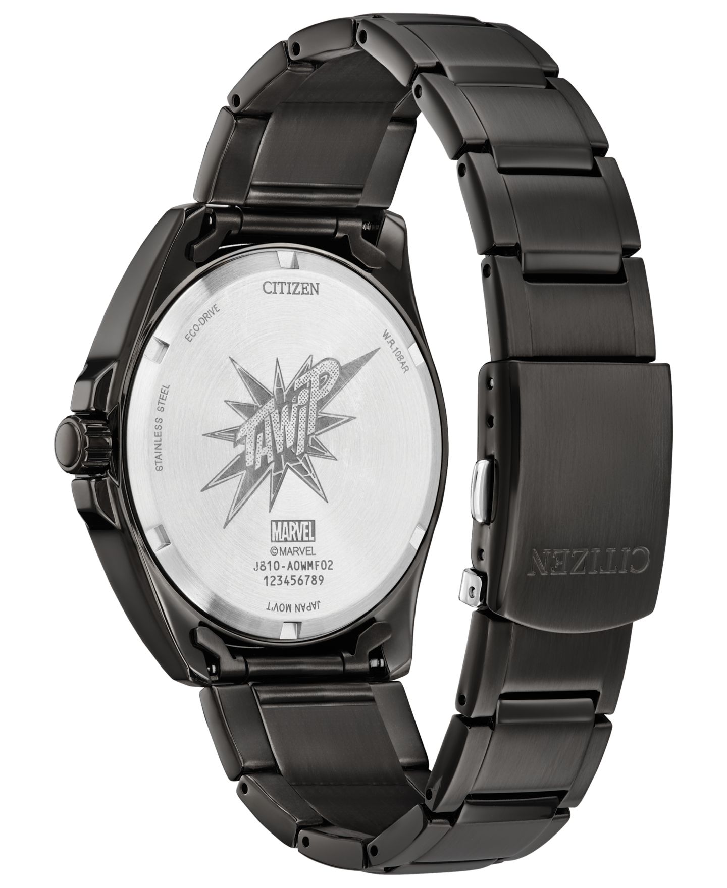 Мужские часы Citizen Spider-Man Gray Stainless Steel Bracelet Watch 43mm — фото 3