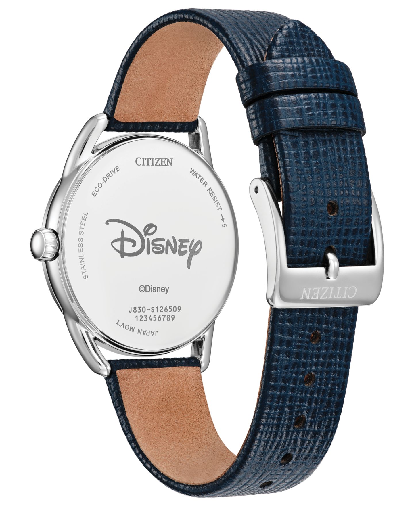 Женские часы Citizen Mickey and Minnie in Tandem Navy Leather Strap Watch 36mm — фото 3