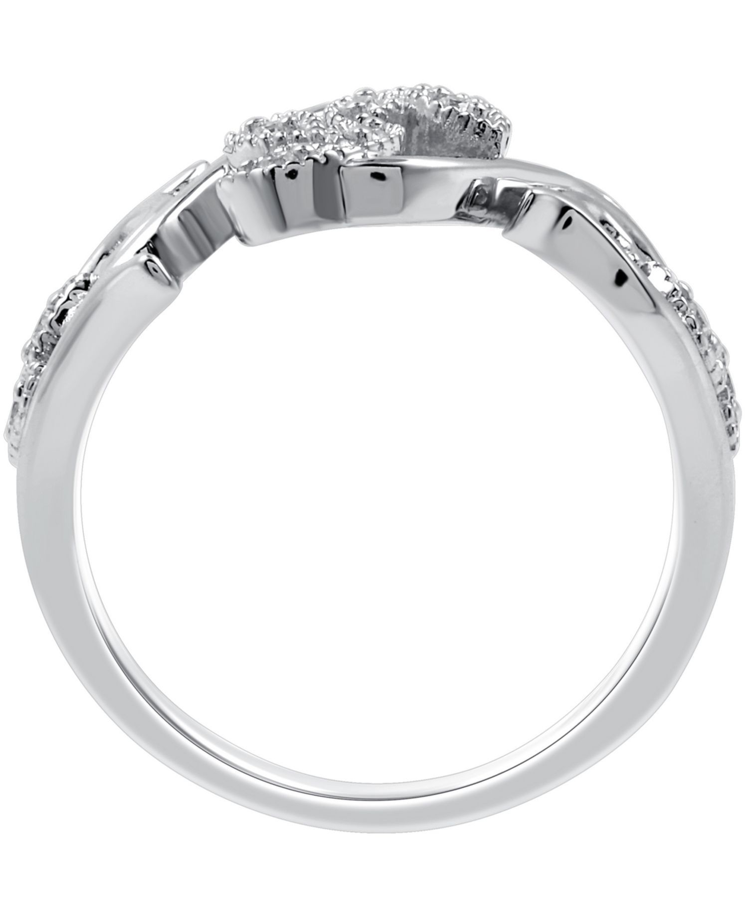 Diamond Vine Ring in Sterling Silver (1/10 ct. t.w.)