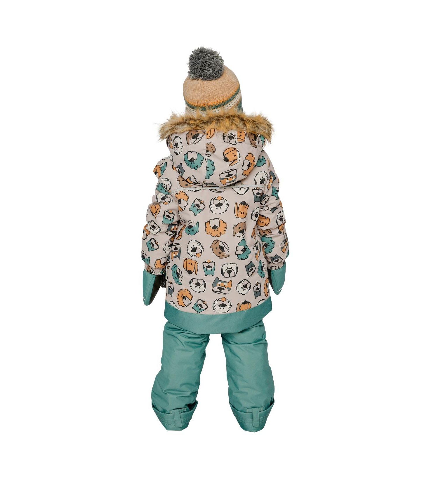 Big Boys 6-8 Two Piece Discover Snowsuit Printed with Dogs