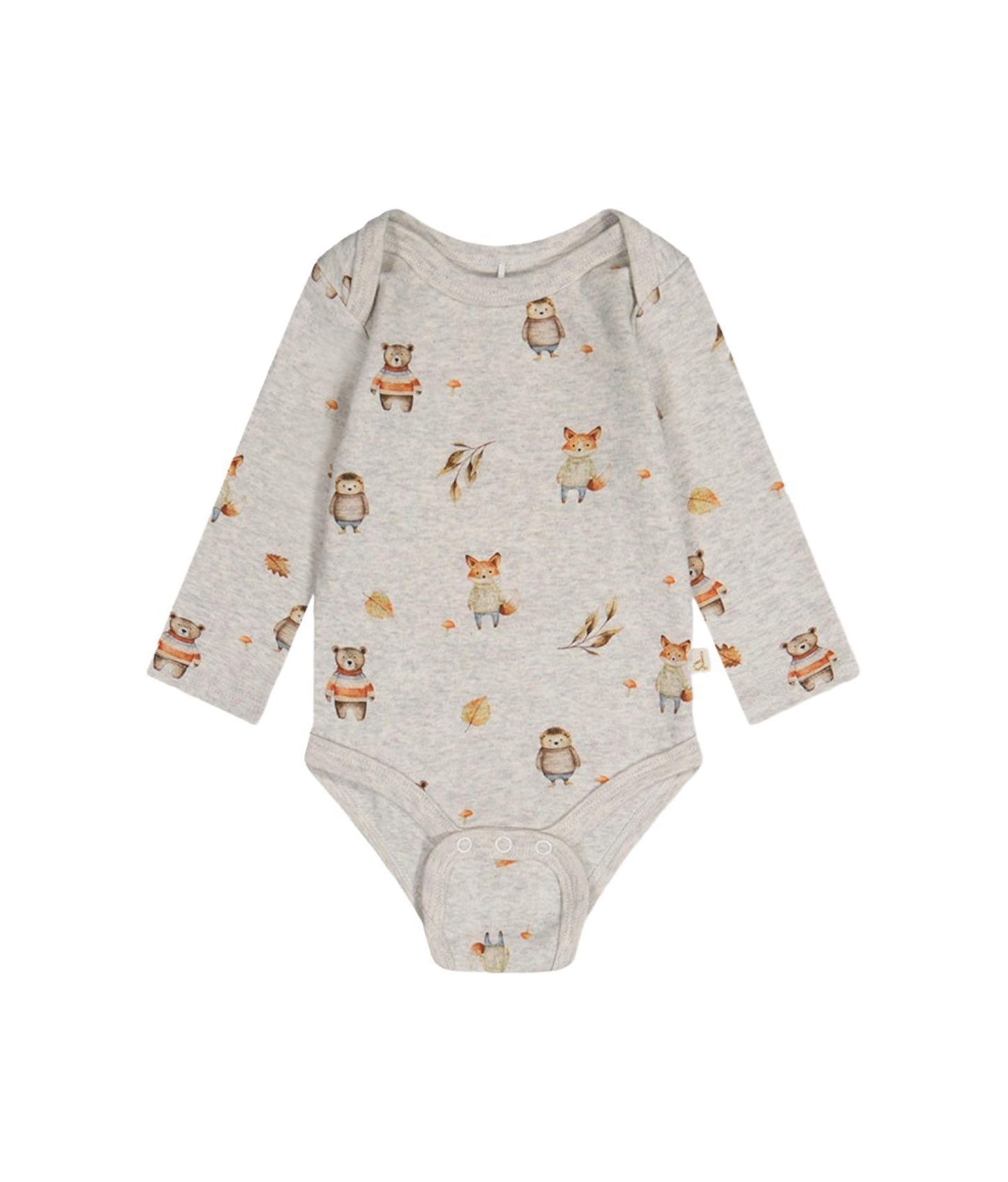 Deux par Deux Baby Boy 3M TO 24M Cotton Onesie Animal Print, цвет: Бежевый с принтом — фото 3