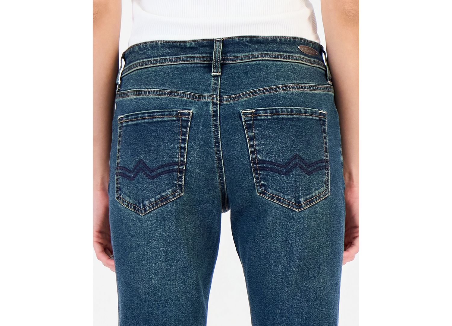 Juniors' Plaid Inner Drawstring Bootcut Jeans
