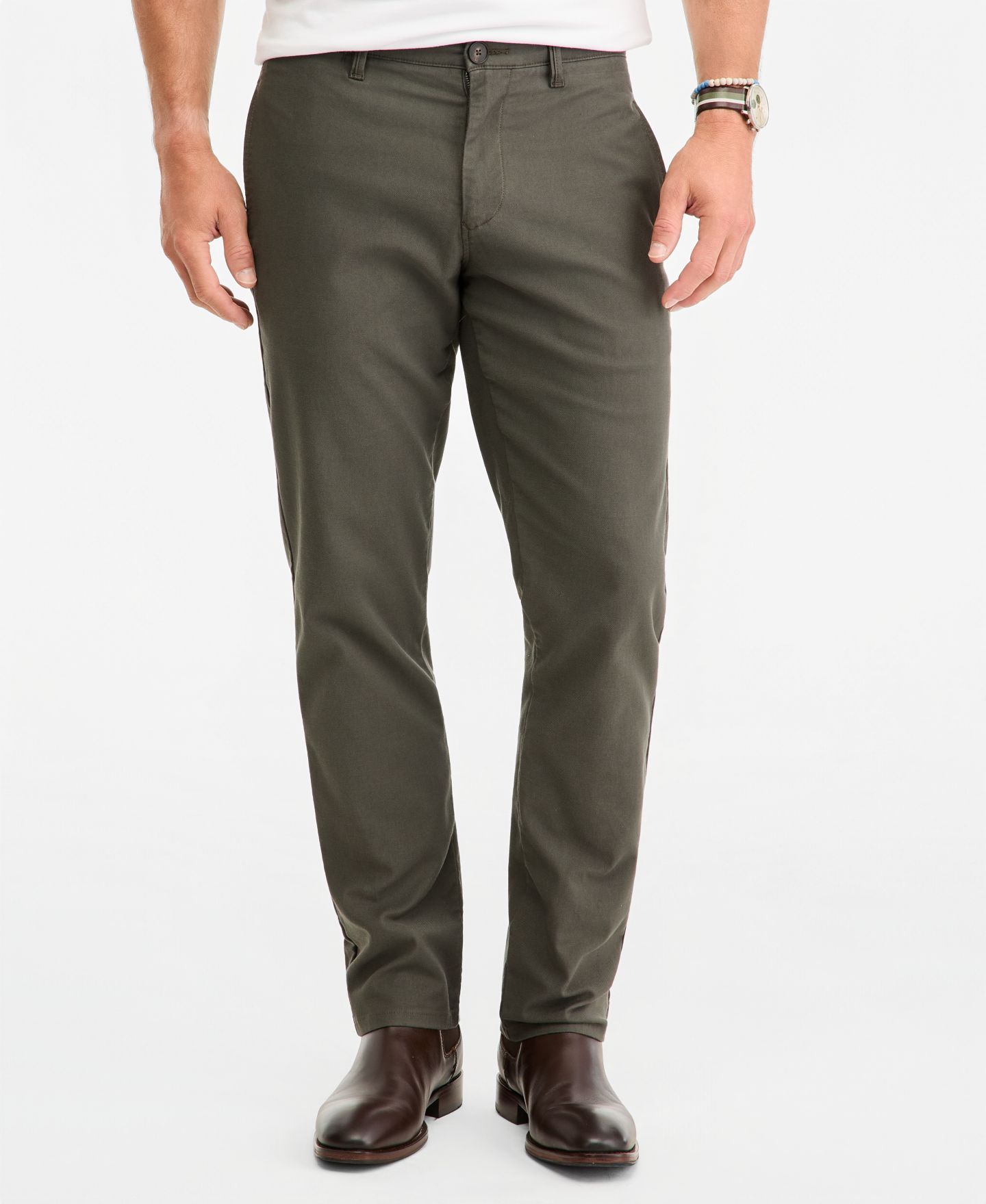 Мужские брюки Rodd & Gunn Motion Cotton Straight-Fit, цвет: Bayleaf — фото 3