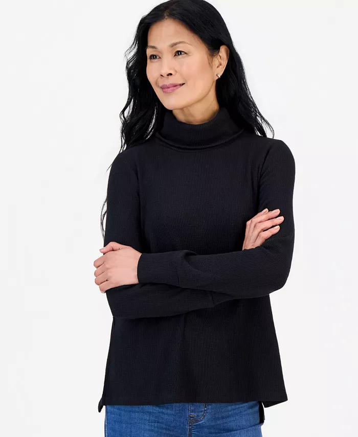 Women's Long-Sleeve Thermal Turtleneck Top