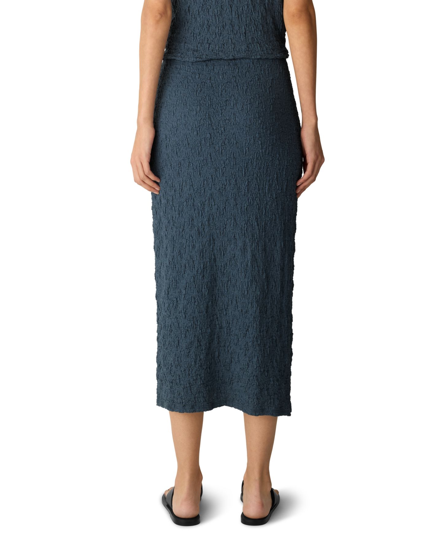 Женская юбка EILEEN FISHER PETITES Eileen Fisher Textured Straight Midi, цвет: Celadon Spring — фото 4