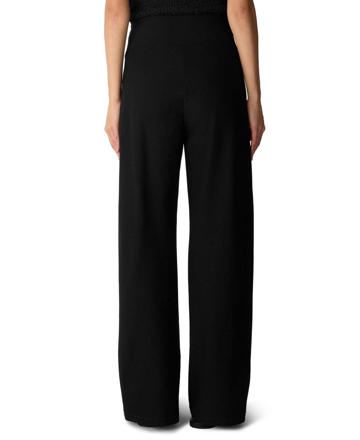 Женские брюки EILEEN FISHER PETITES Eileen Fisher High-Waisted Wide-Leg Pintuck, цвет: Чёрный — фото 4