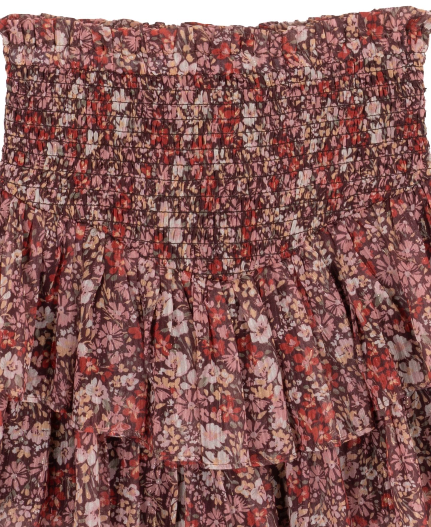 Tween Diva Girls' 7-12 Cable-Knit Sweater and Floral Lurex Chiffon Skort, 2-Piece Set, цвет: Бежевый — фото 4