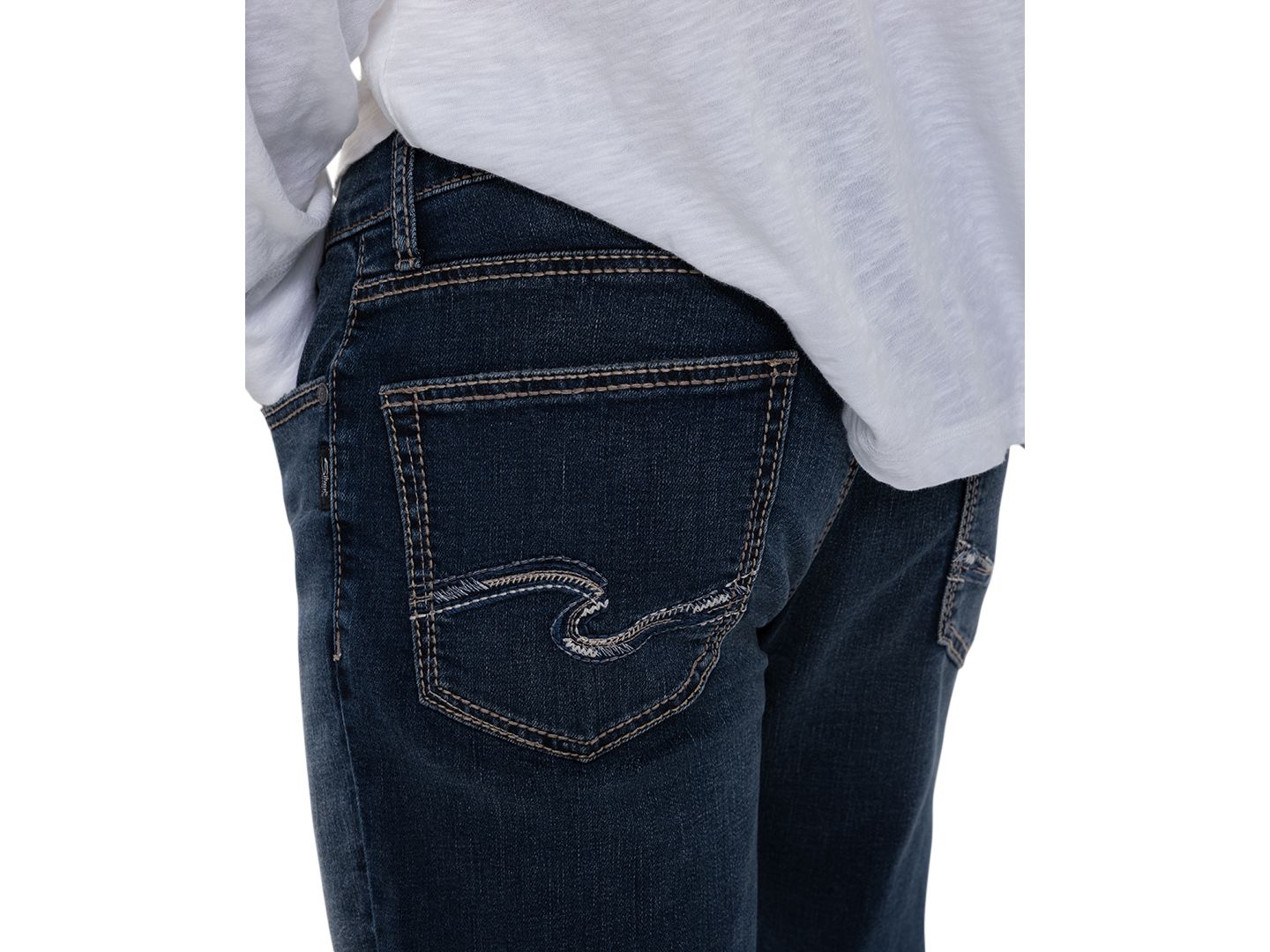 Мужские джинсы Silver Jeans Co. Grayson Straight-Leg, цвет: Sonic Wave — фото 5