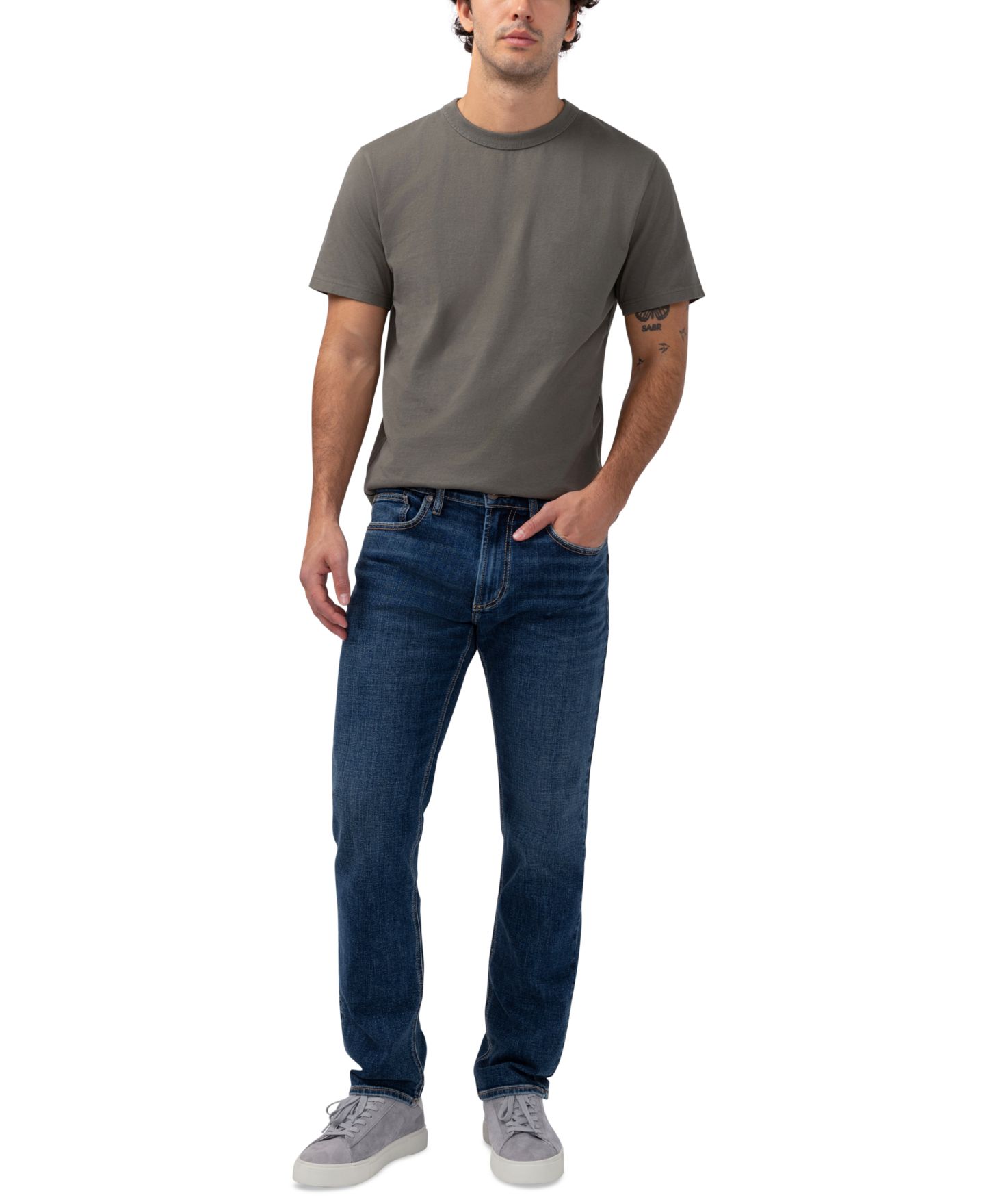 Мужские джинсы Silver Jeans Co. Allan Slim Straight-Leg, цвет: Rebellion — фото 2