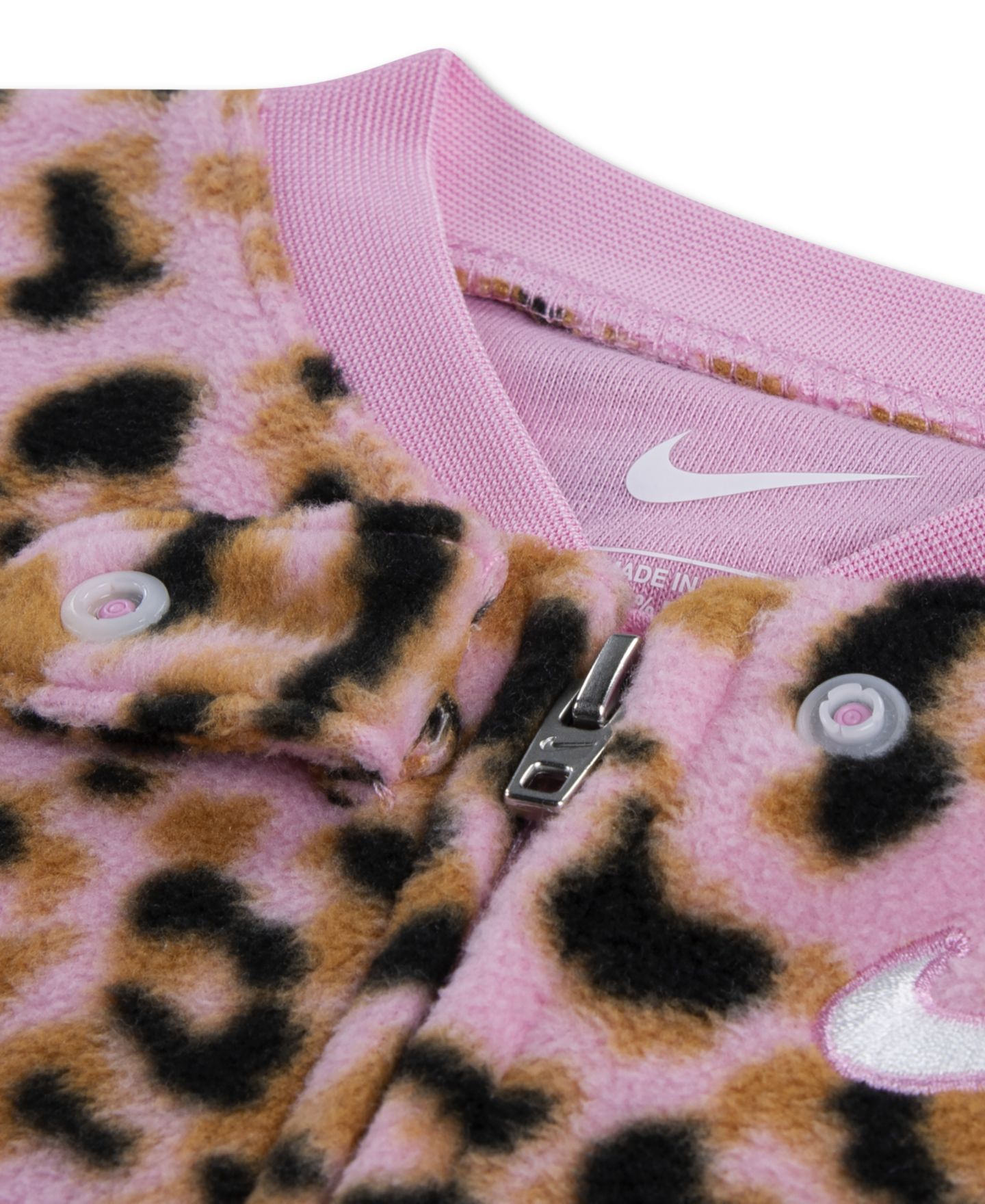 Детский комбинезон с ножками Nike для девочки со сплошным принтом, цвет: Розовый — фото 3
