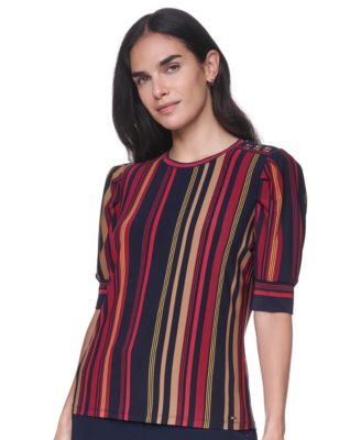 Women's Short-Sleeve Striped Top