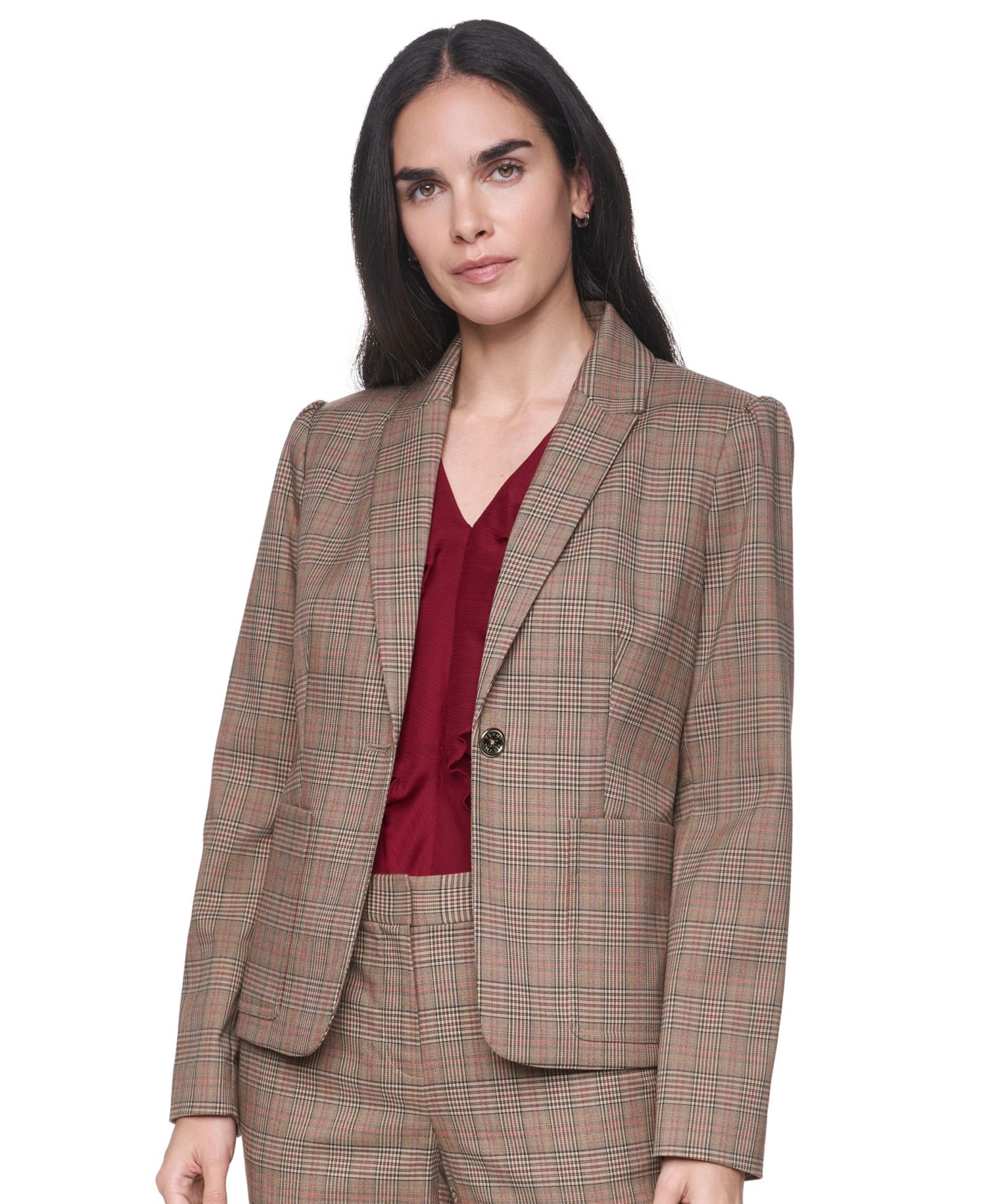 Women's Notch-Collar One-Button Blazer