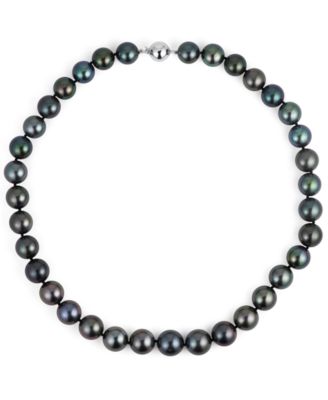 Cultured Tahitian Pearl (10-13mm) Necklace in 14k White Gold