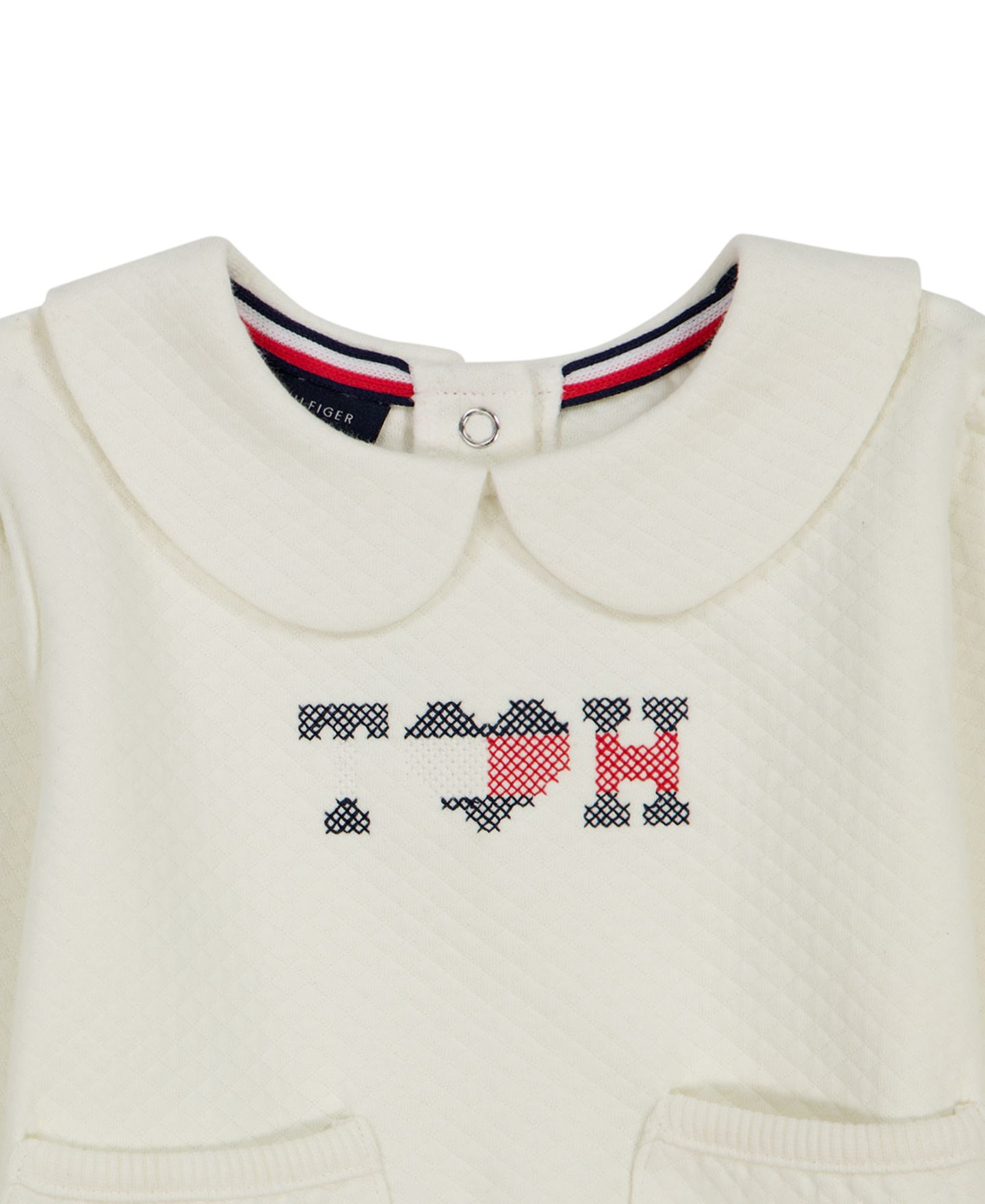 Детский комплект Tommy Hilfiger для девочки: топ с длинным рукавом и брюки, цвет: Egret — фото 4