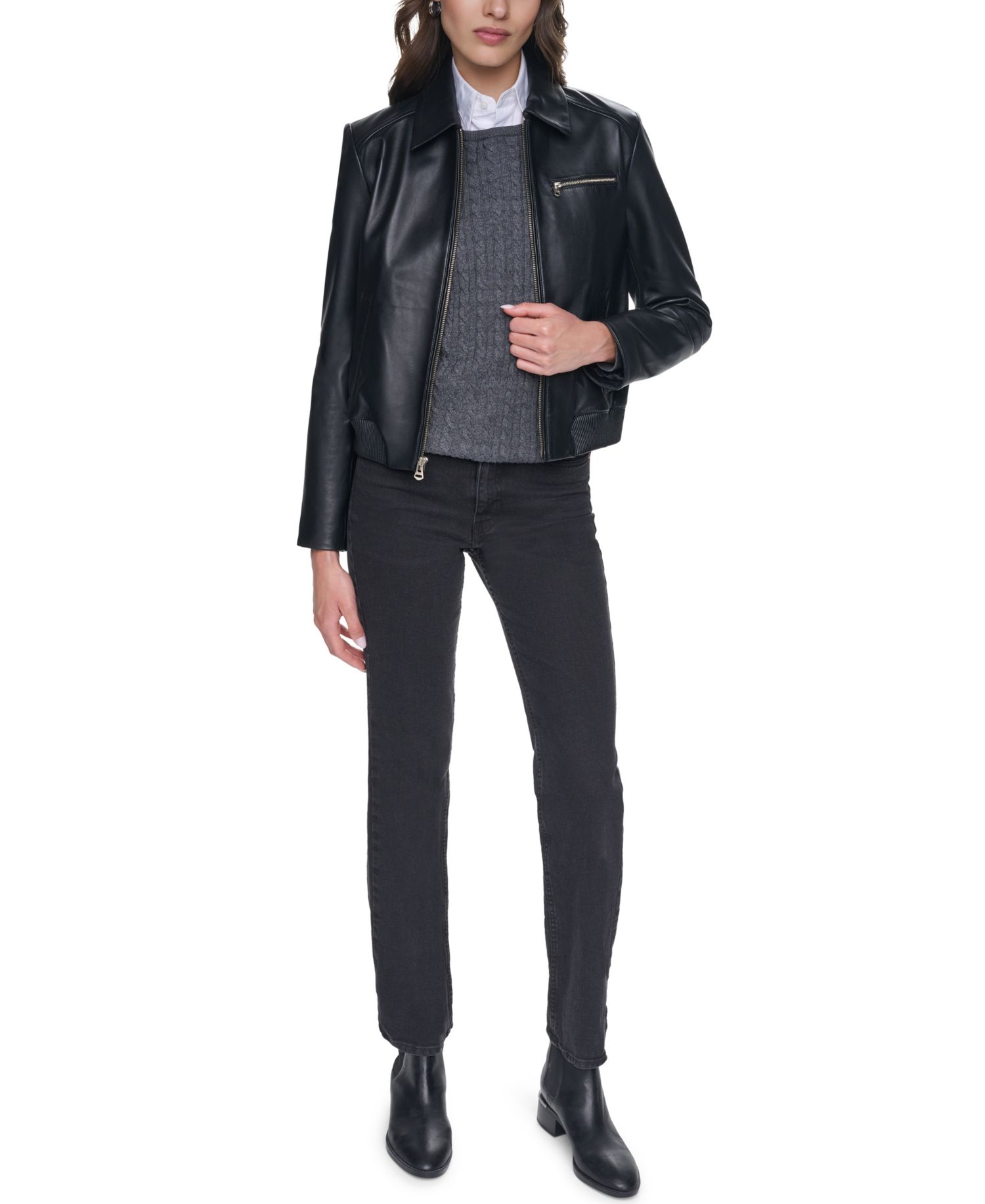 Women's Smooth Lamb Bomber Jacket