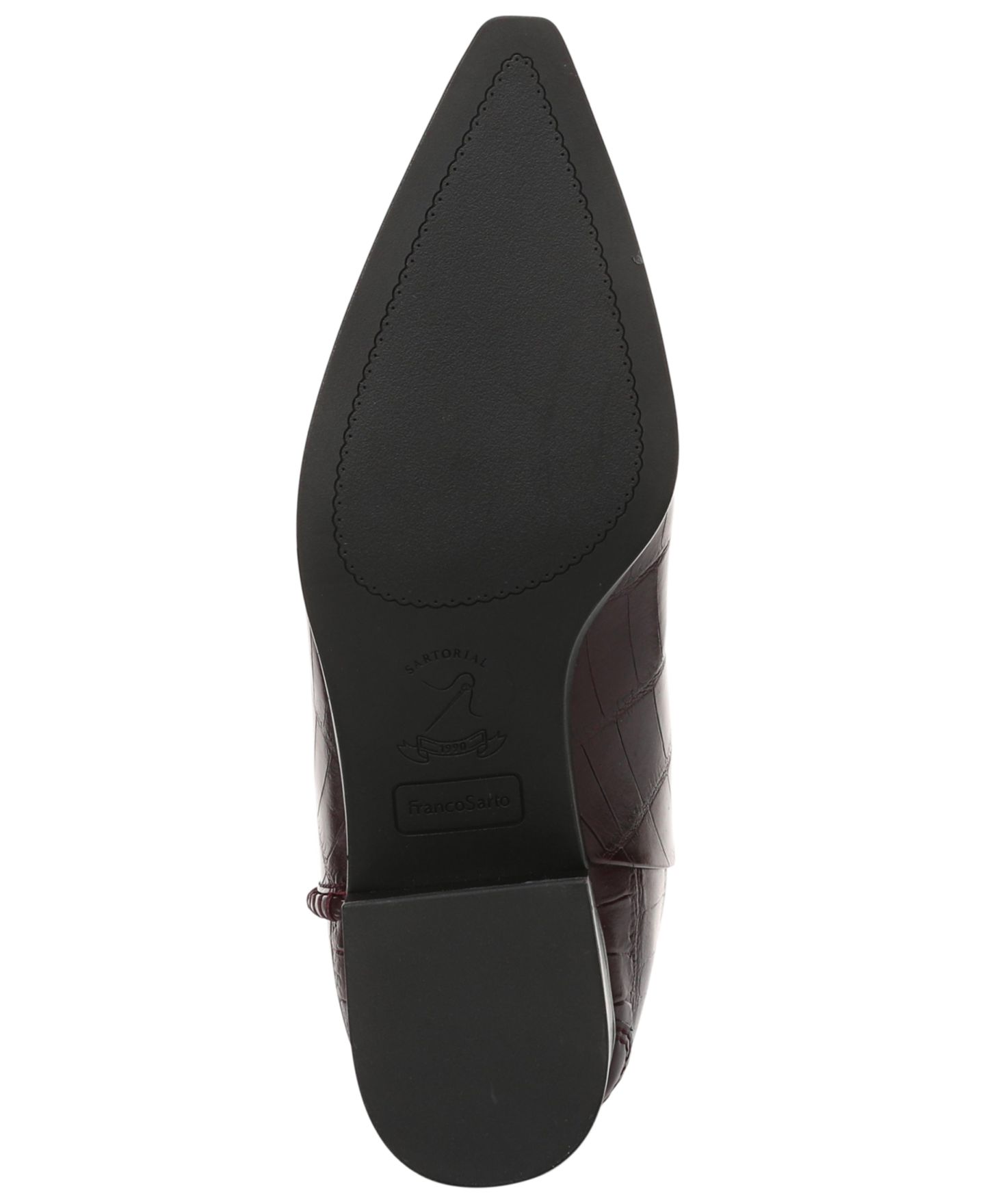 Женские ботинки Franco Sarto Fayola Pointed Toe Dress Booties, цвет: Красный с принтом кожаный — фото 5