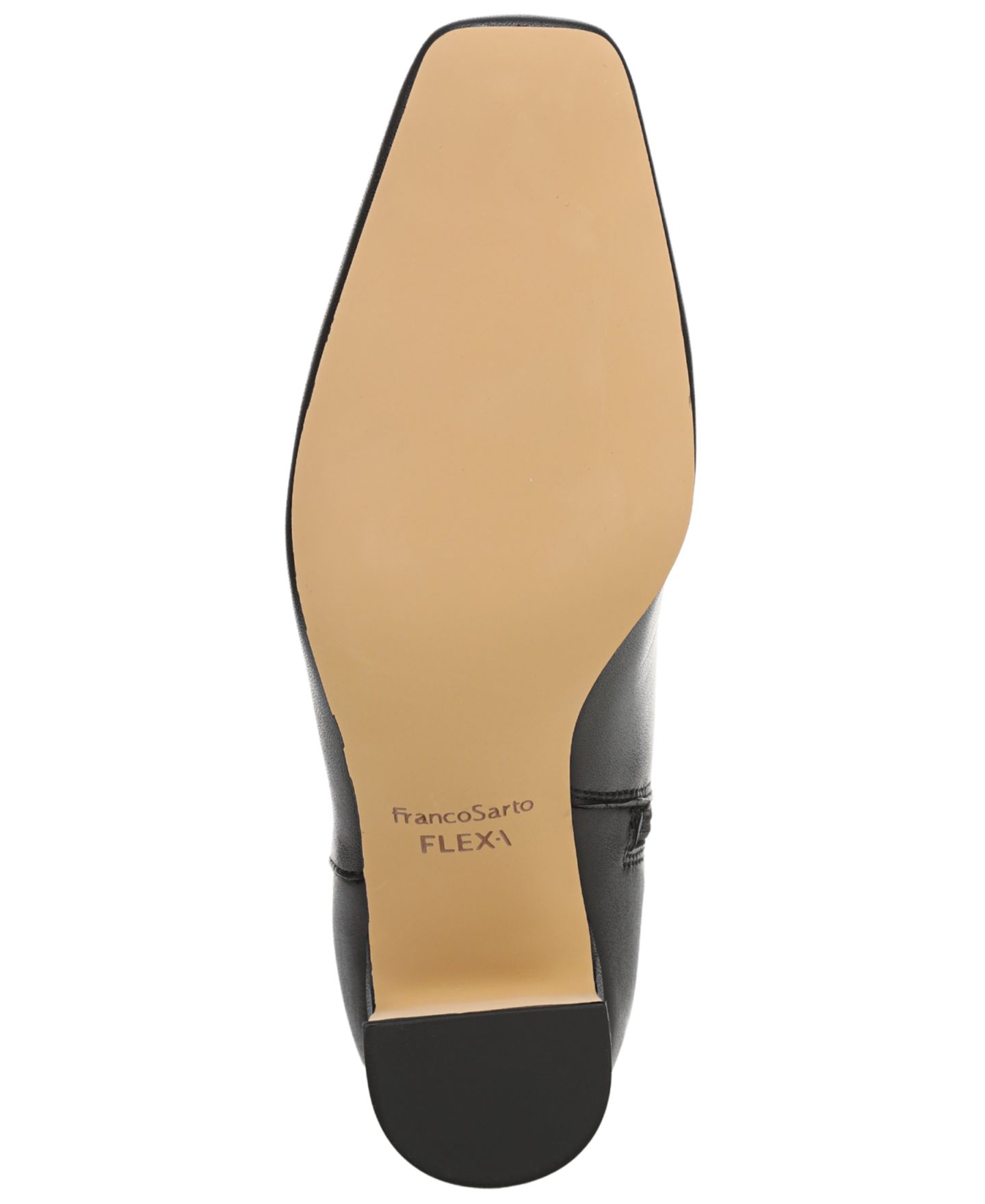 Женские ботинки Franco Sarto Flexa Shara Square Toe, цвет: Чёрный с принтом кожаный — фото 5
