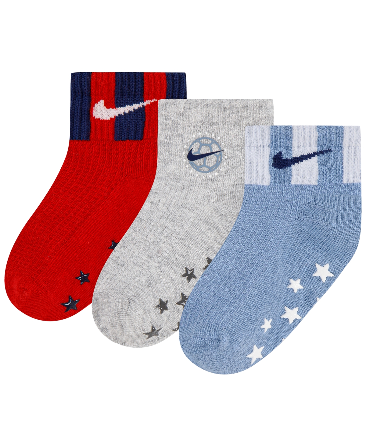 Nike Toddler Boys' 6M-4T Waffle Gripper Socks, 3-Pack
