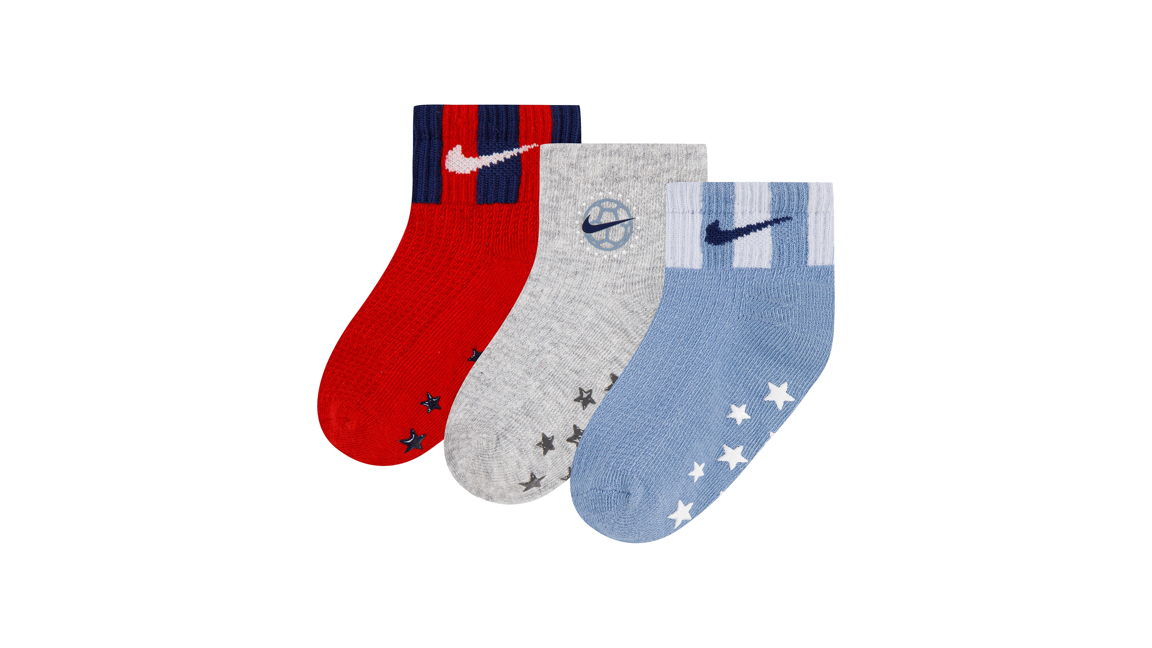 Nike Toddler Boys' 6M-4T Waffle Gripper Socks, 3-Pack