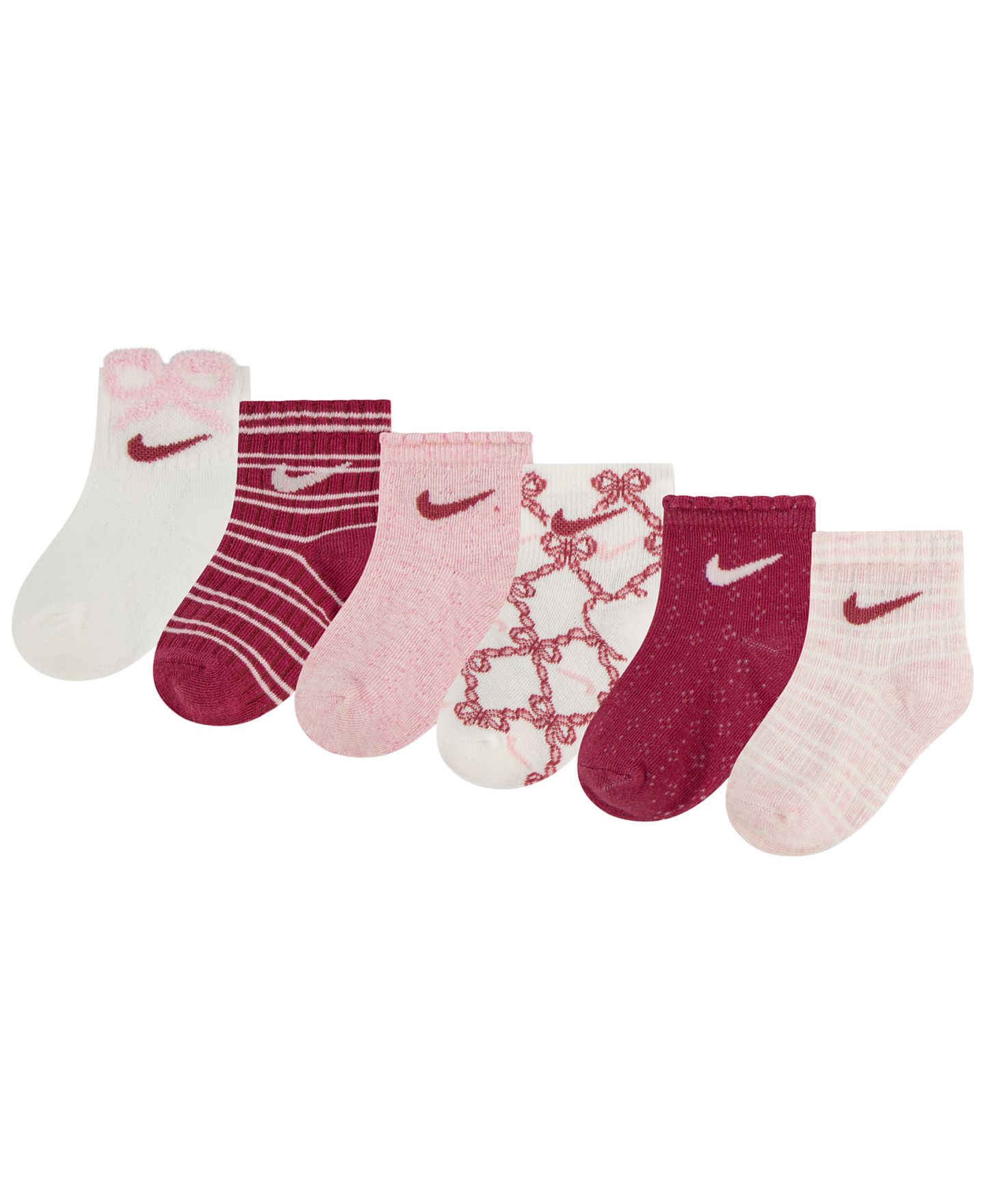 Детские носки Nike Ready Set Grow, набор из 6 пар, 6-24 мес, цвет: Молочный — фото 1