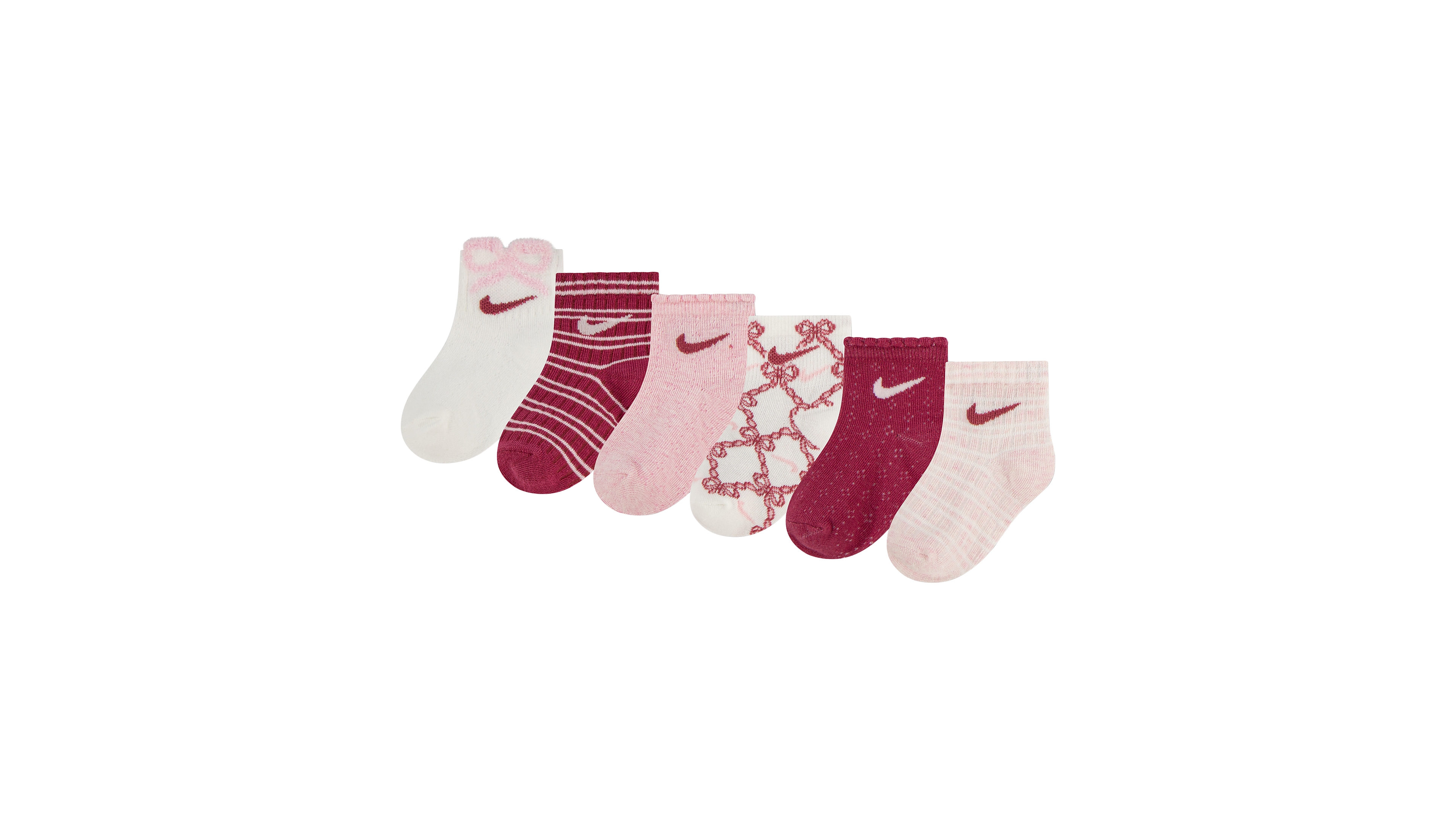 Nike Baby and Toddler Girls' 6M-4T Ready Set Grow Socks, 6-Pack