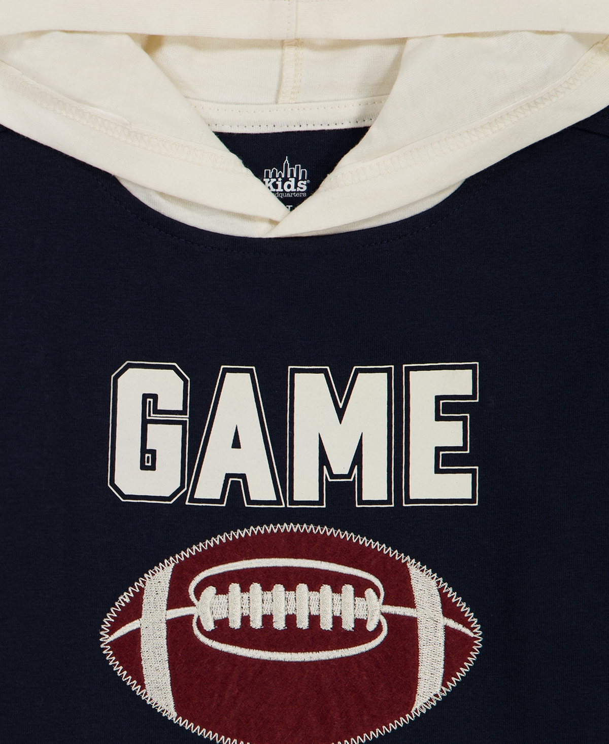 Kids Headquarters Toddler Boys' 2T-5T Football Graphic Hoodie T-Shirt and Denim Pants, 2-Piece Set