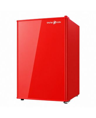 65L 2.3 Cu. Ft. Under Counter Mini Fridge, Freestanding Compact Refrigerator with Solid Door, Adjustable Thermostat, Red