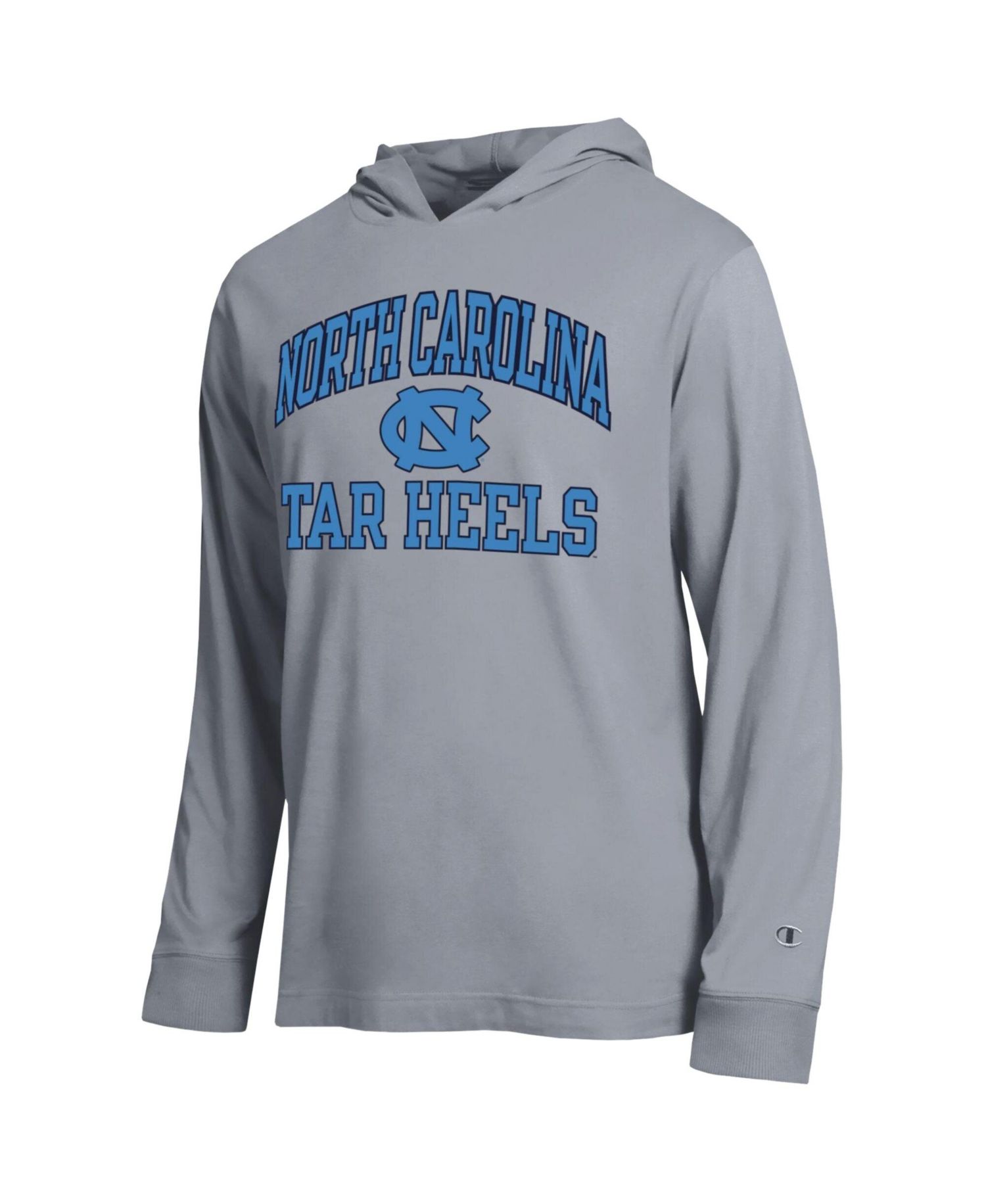 Men's Heather Gray North Carolina Tar Heels High Motor All-Star Long Sleeve Hooded T-Shirt