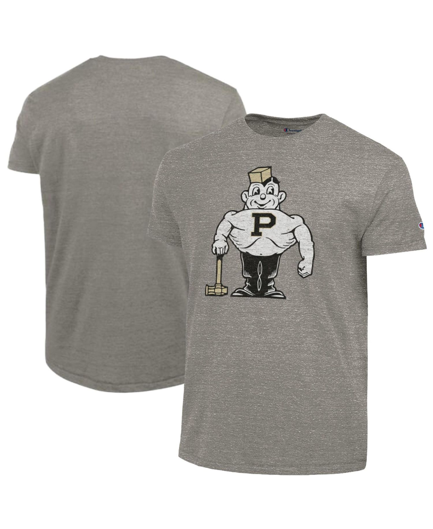 Men's Heather Gray Purdue Boilermakers Triumph Tri-Blend T-Shirt