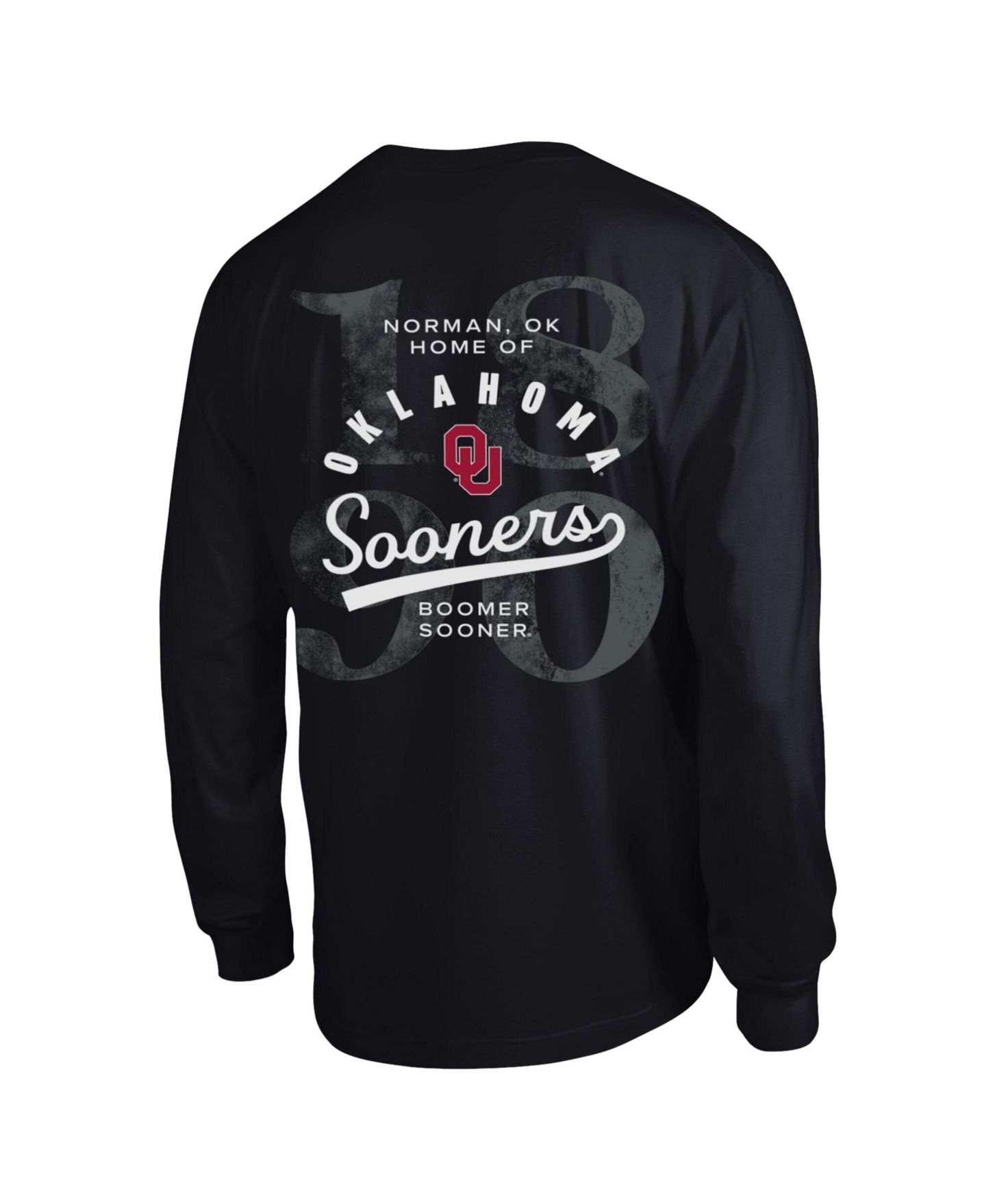 Мужская футболка Champion Black Oklahoma Sooners Laminated All-Star Long Sleeve — фото 2