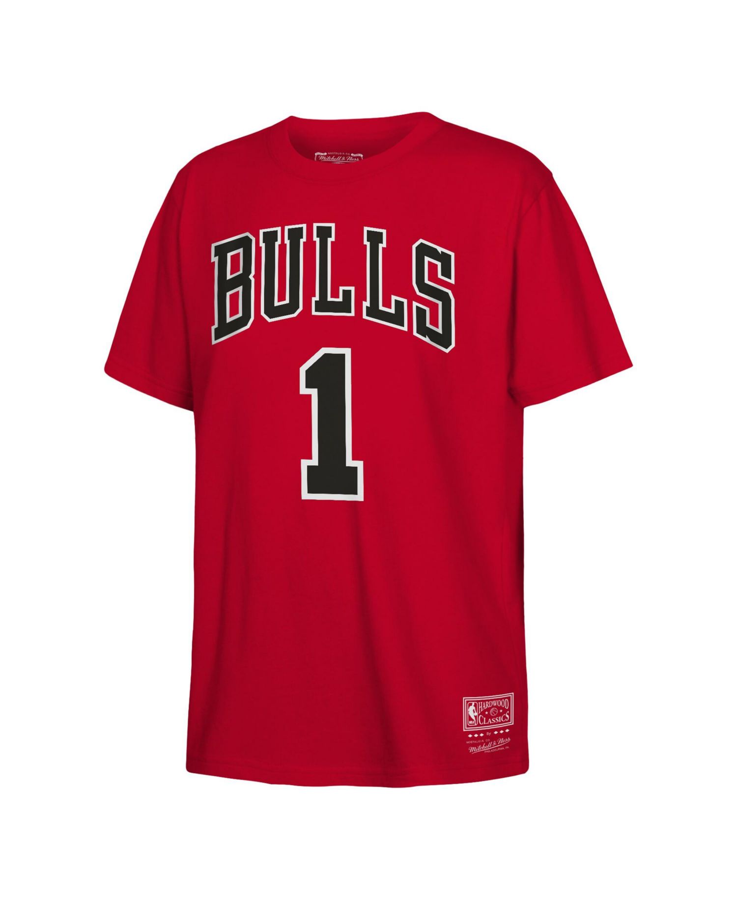 Big Boys and Girls Derrick Rose Red Chicago Bulls Hardwood Classics Name & Number T-Shirt