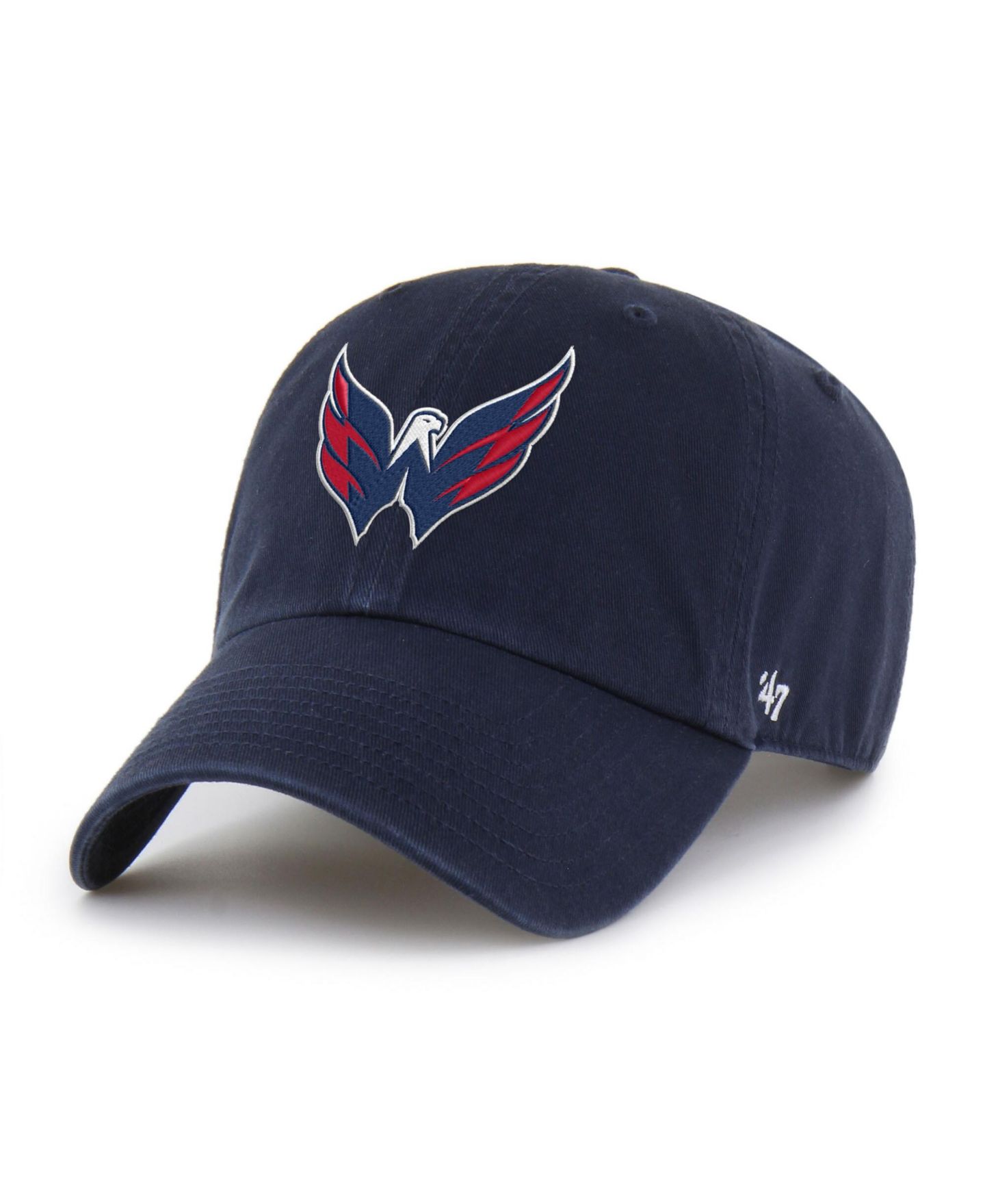 Кепка '47 Brand Navy Washington Capitals Heritage Flag Clean Up Adjustable Hat — фото 2