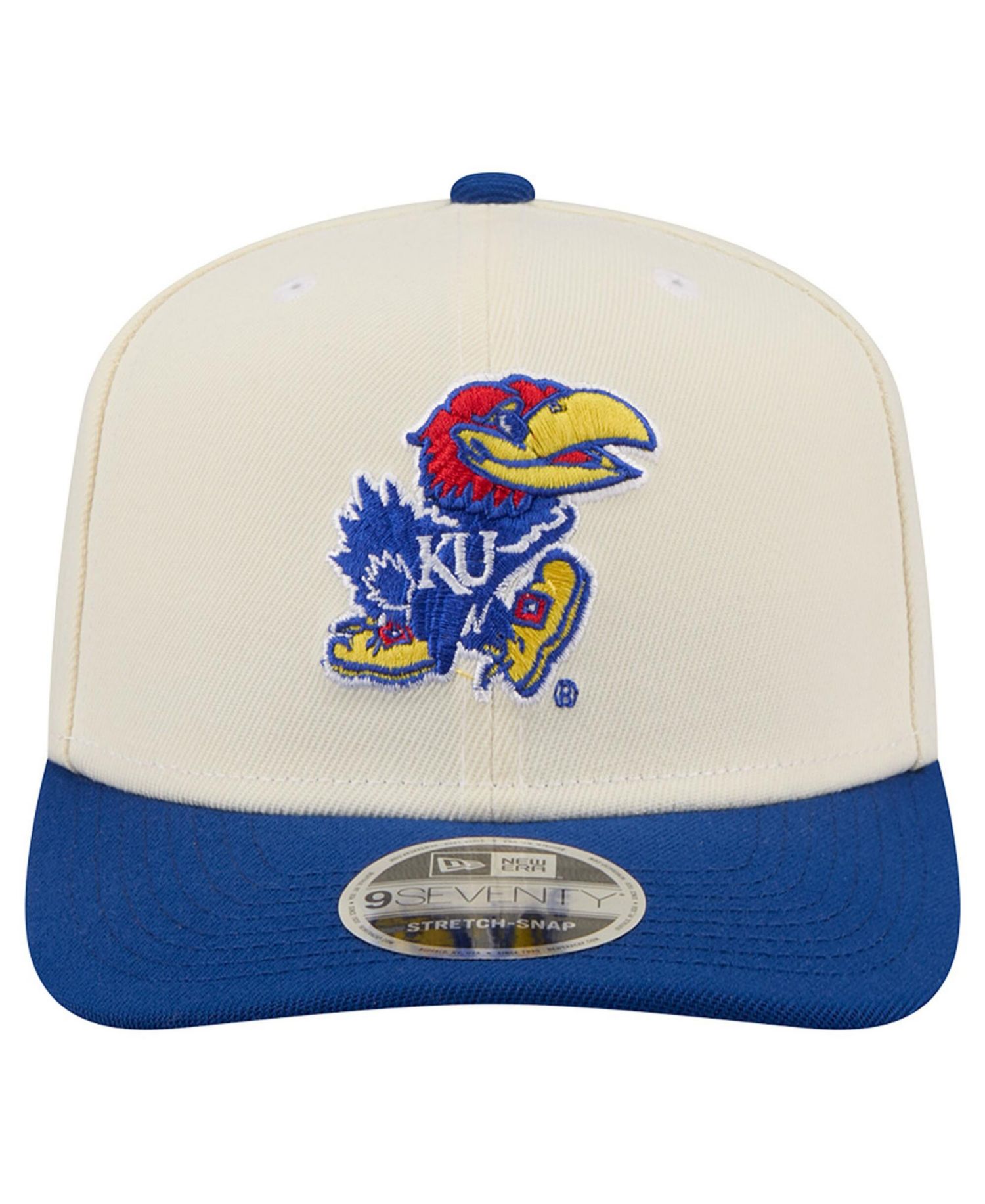 Men's White/Royal Kansas Jayhawks America's 250th 9SEVENTY Adjustable Hat