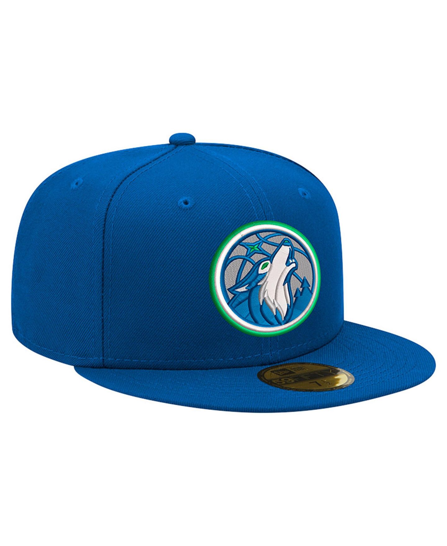 Мужская кепка New Era Blue Minnesota Timberwolves 59FIFTY Fitted Hat — фото 2