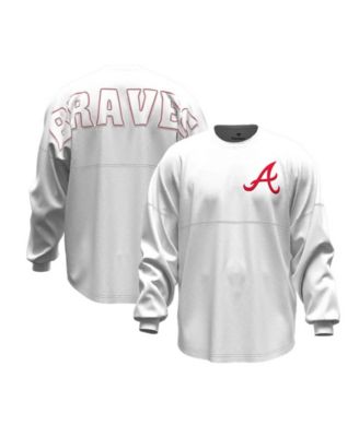 Women's Atlanta Braves Spirit Jersey Baseball-Stitch Long-Sleeve T-Shirt