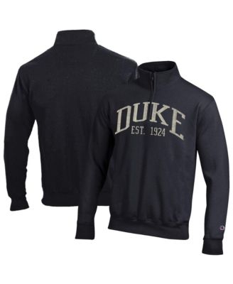 Men's Black Duke Blue Devils Power blend Quarter-Zip Pullover